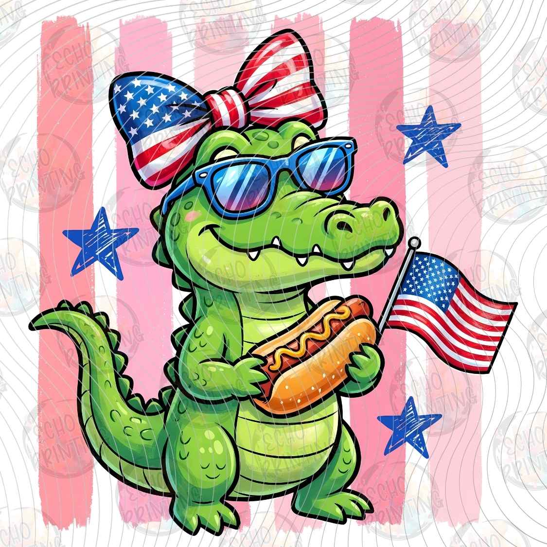FOJG 1048 - PATRIOTIC ALLIGATOR SUNGLASSES