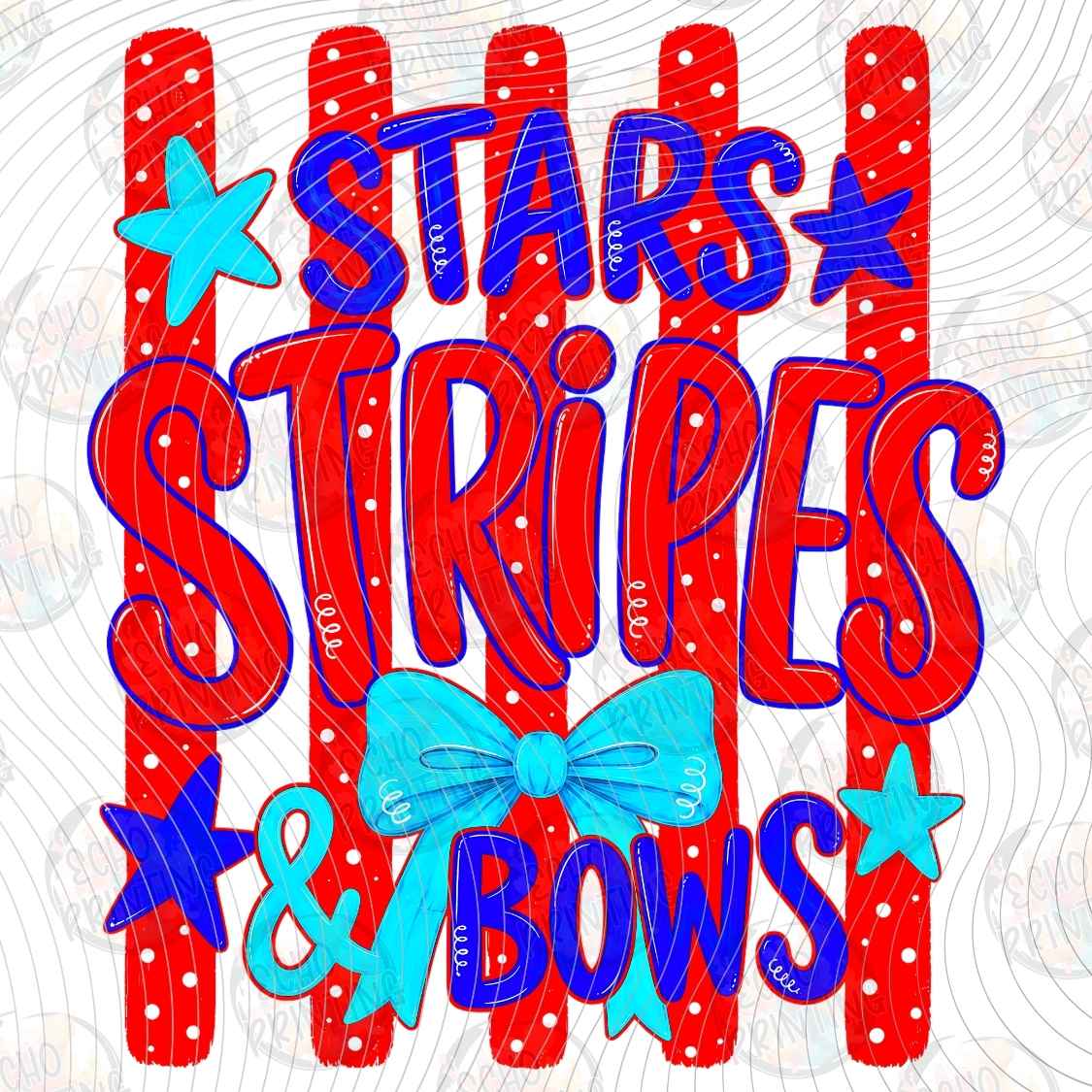 FOJG 1054 - STARS STRIPES AND BOWS