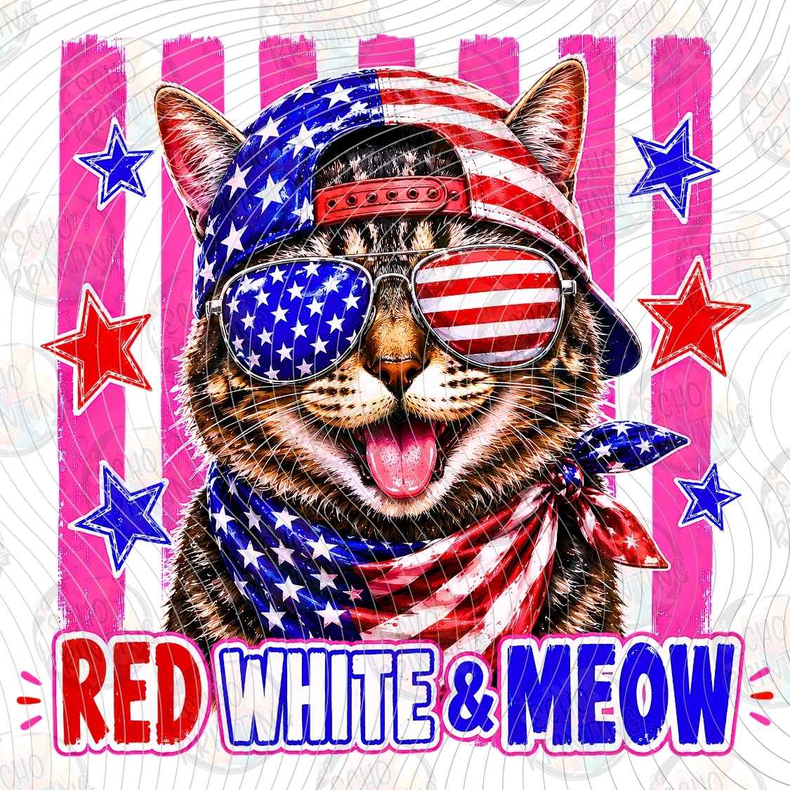 FOJG 1057 - RED WHITE AND MEOW
