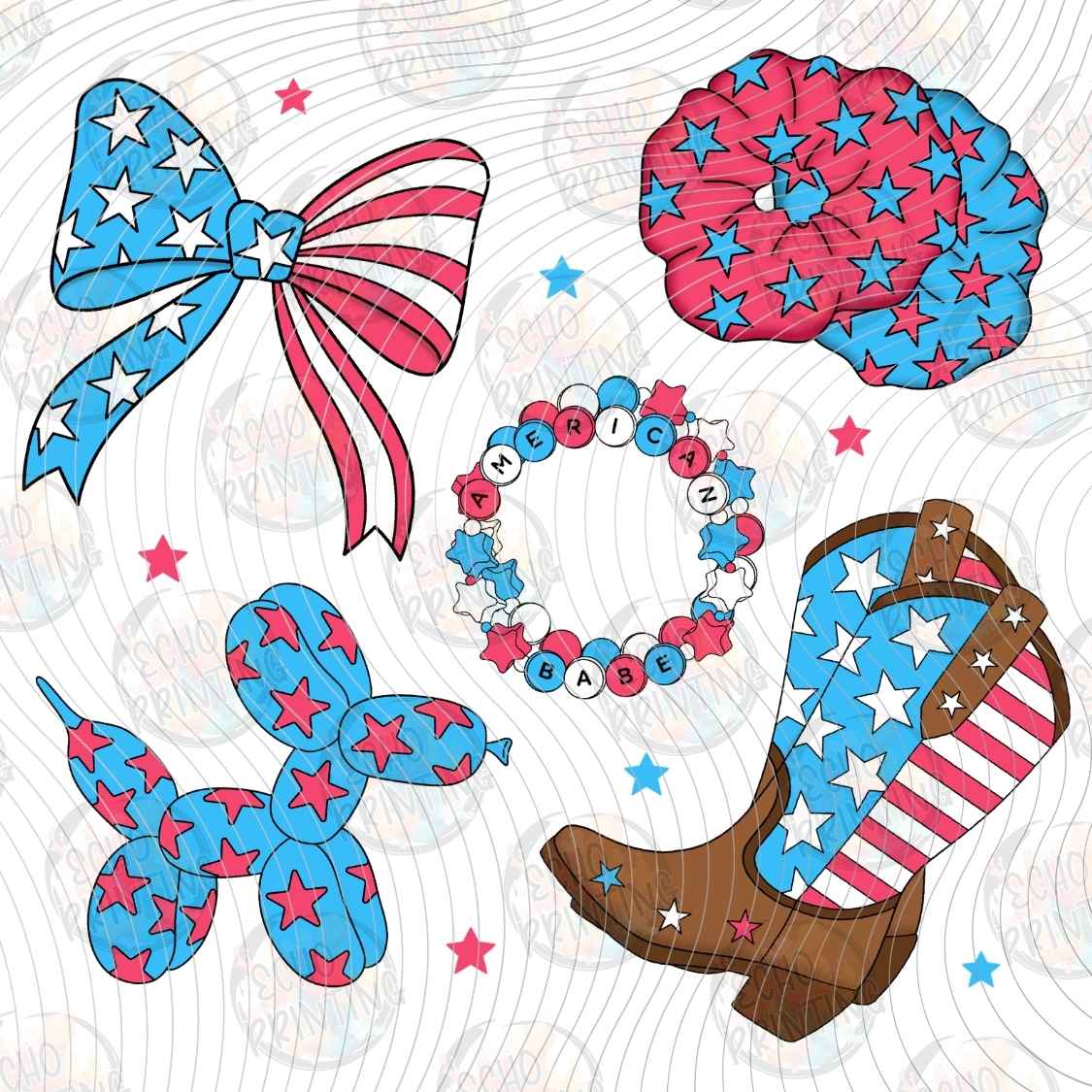 FOJG 1066 - PATRIOTIC BOW ACCESSORIES
