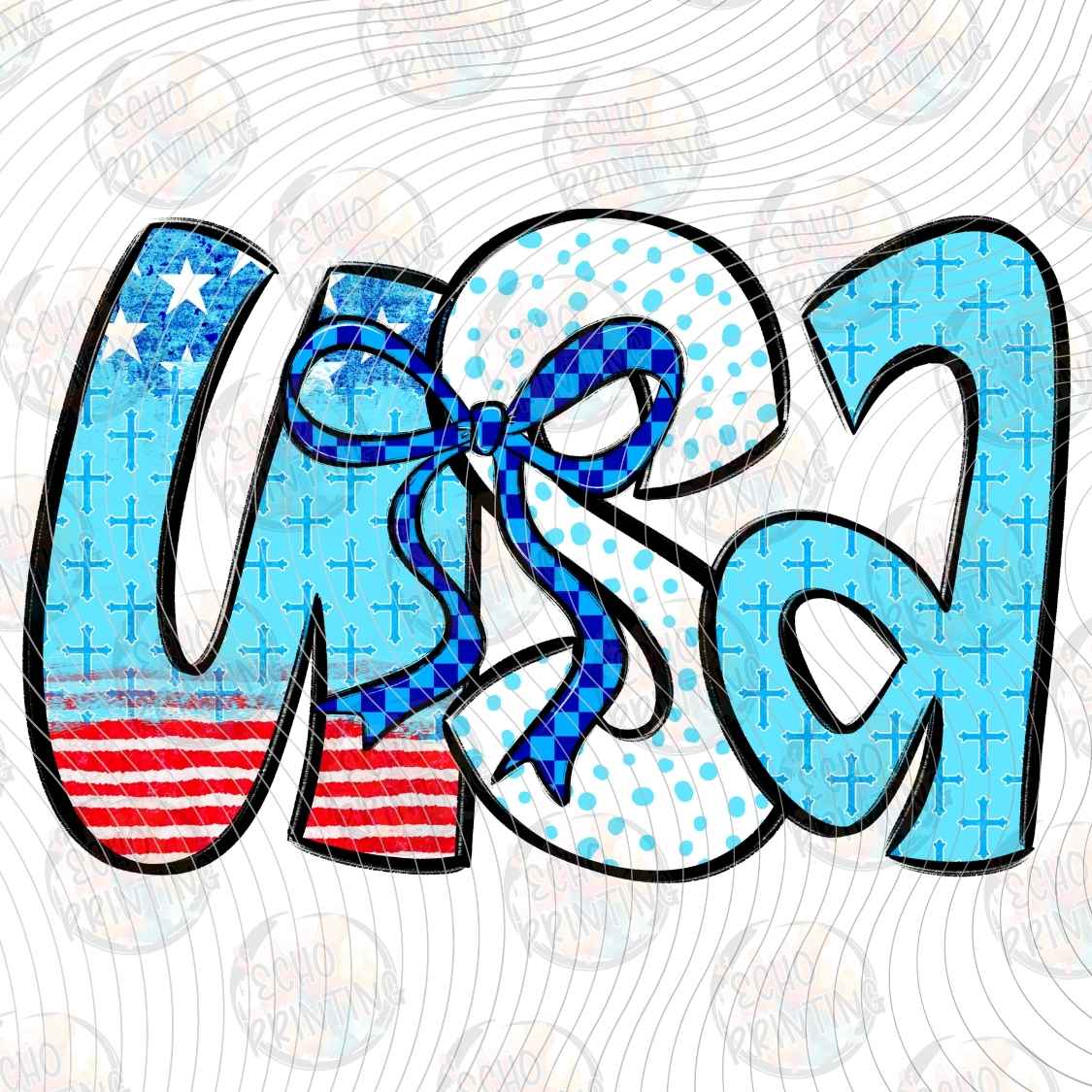 FOJG 1074 - USA PATRIOTIC LETTERING