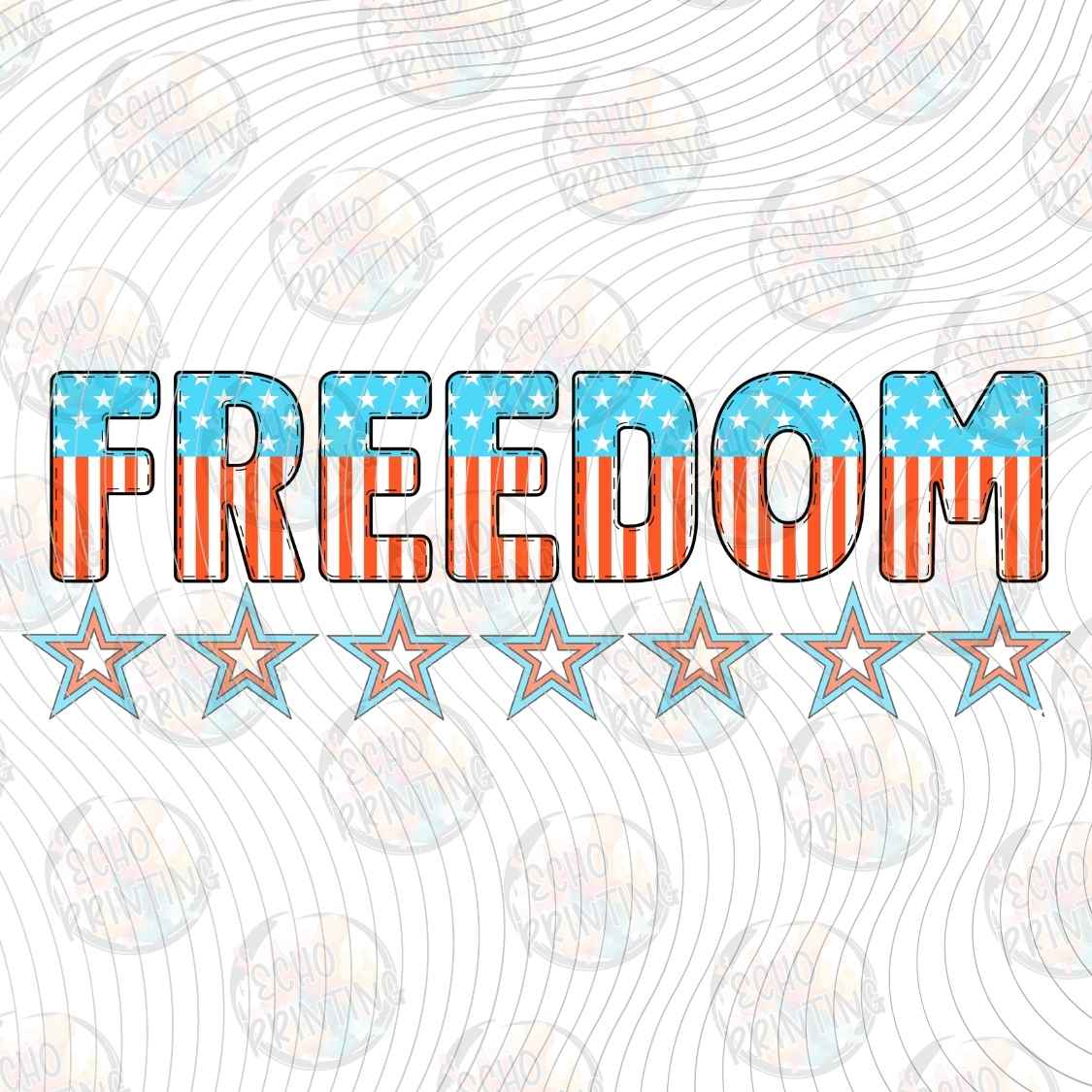 FOJG 1085 - FREEDOM PATRIOTIC LETTERING