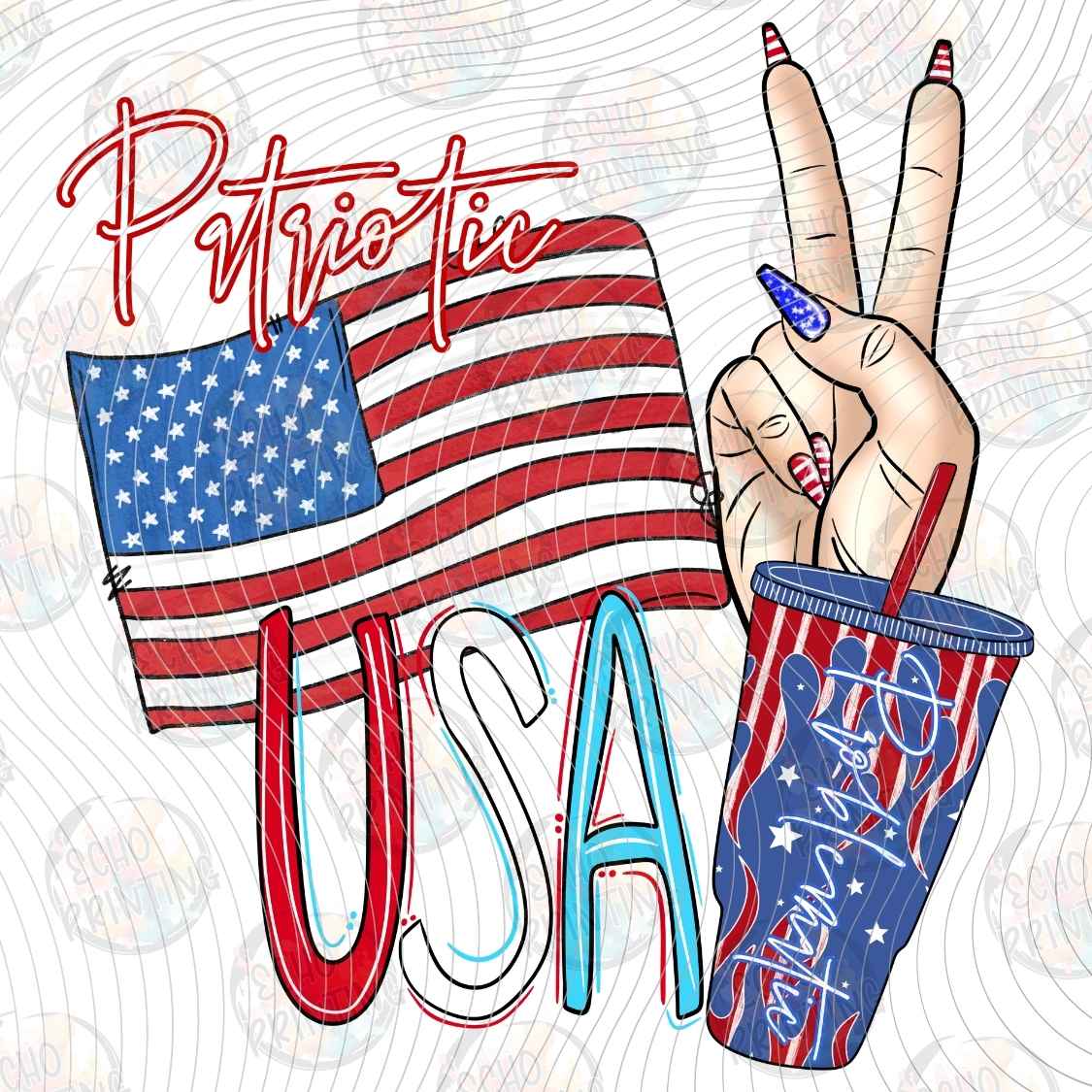FOJG 1096 - PATRIOTIC USA PEACE SIGN