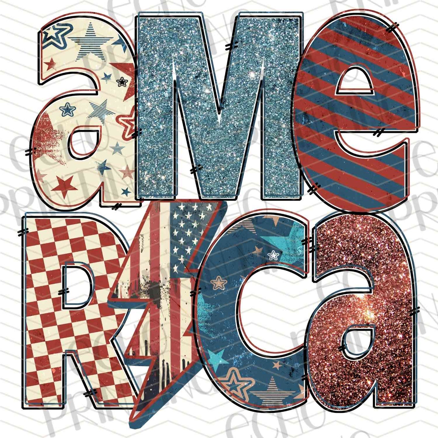 FOJG 246 - AMERICA PATCH TEXT
