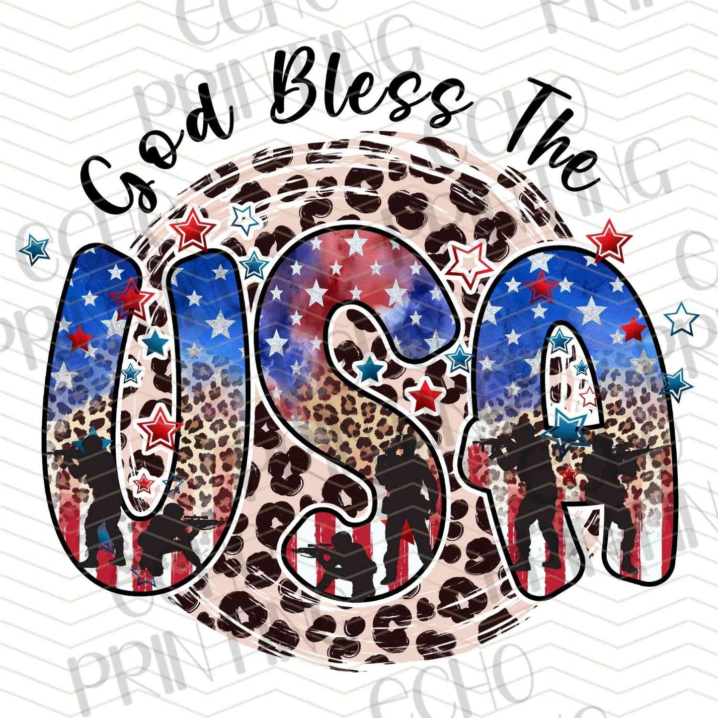 FOJG 294 - GOD BLESS USA LEOPARD