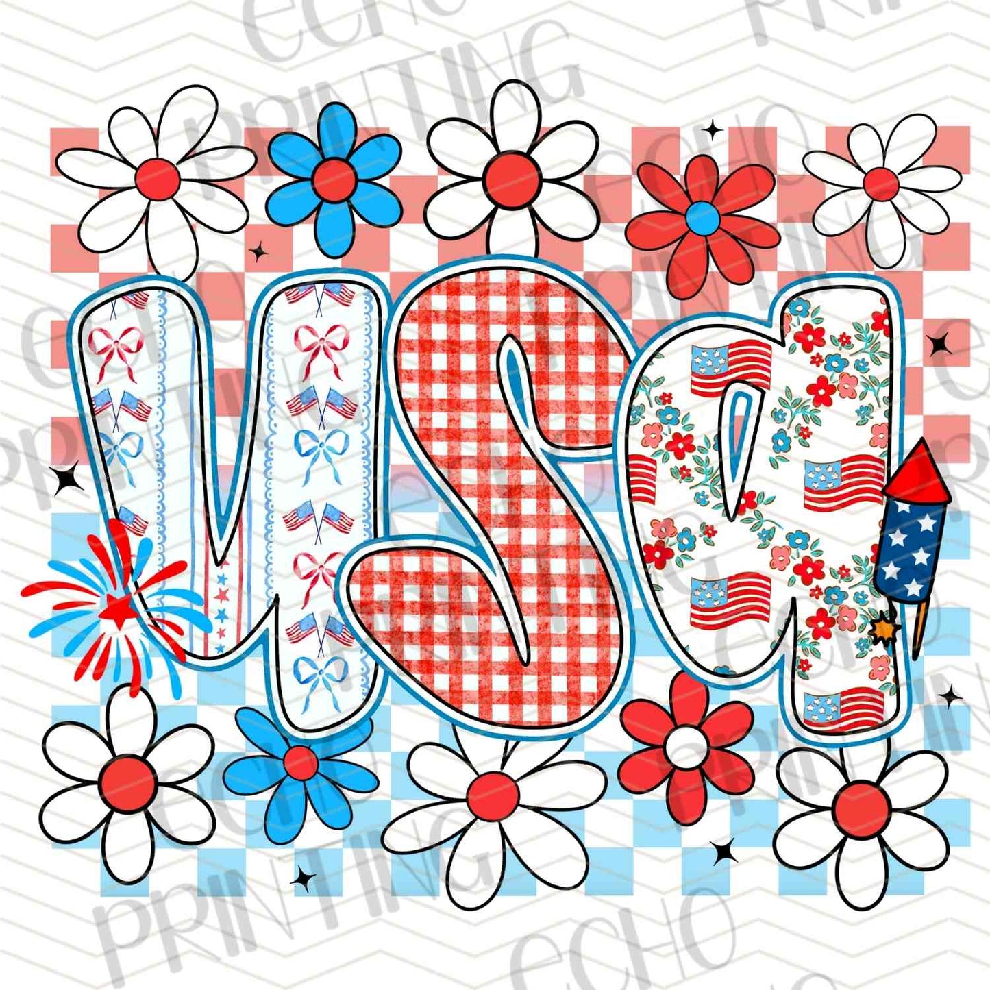FOJG 337 - USA FLORAL LETTERS