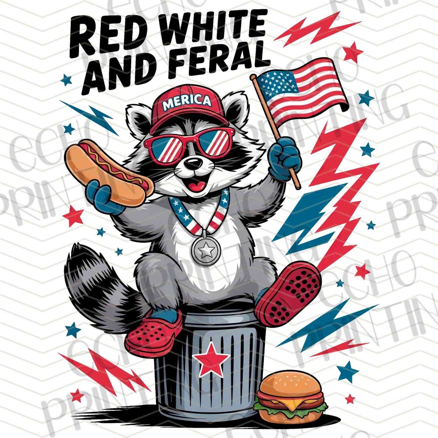FOJG 367 - RED WHITE AND FERAL