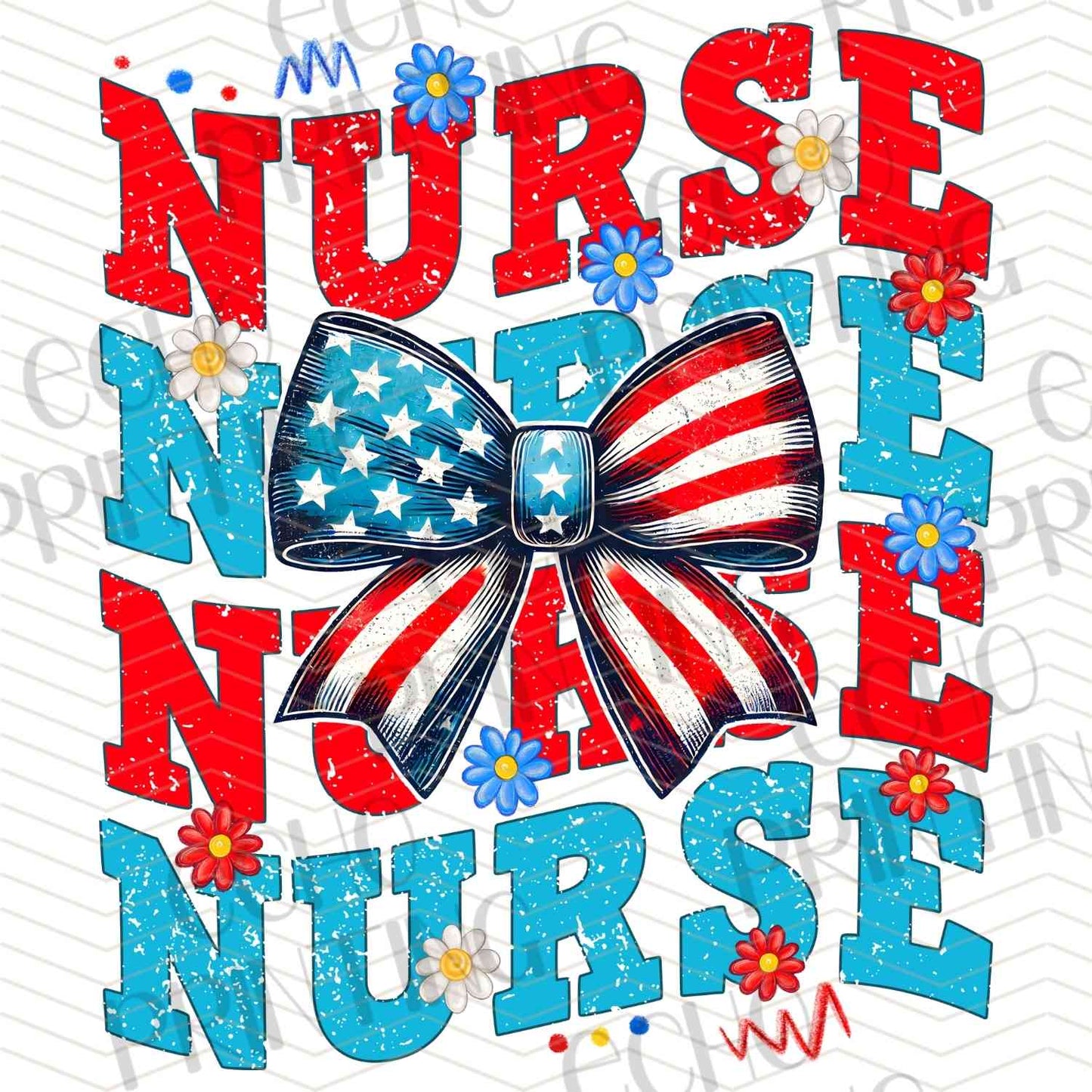FOJG 489 - NURSE PATRIOTIC BOW