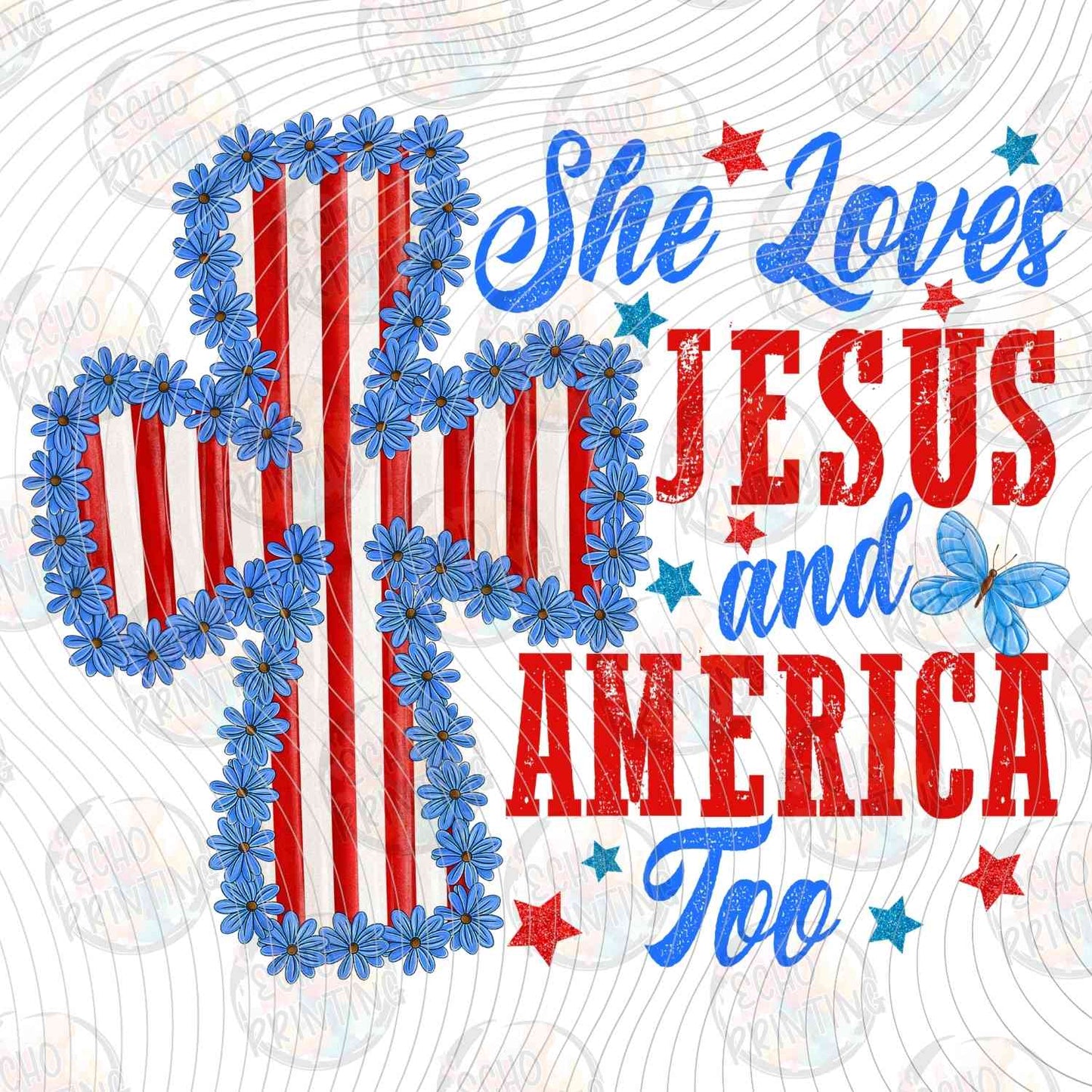 FOJG 681 - JESUS AND AMERICA CROSS