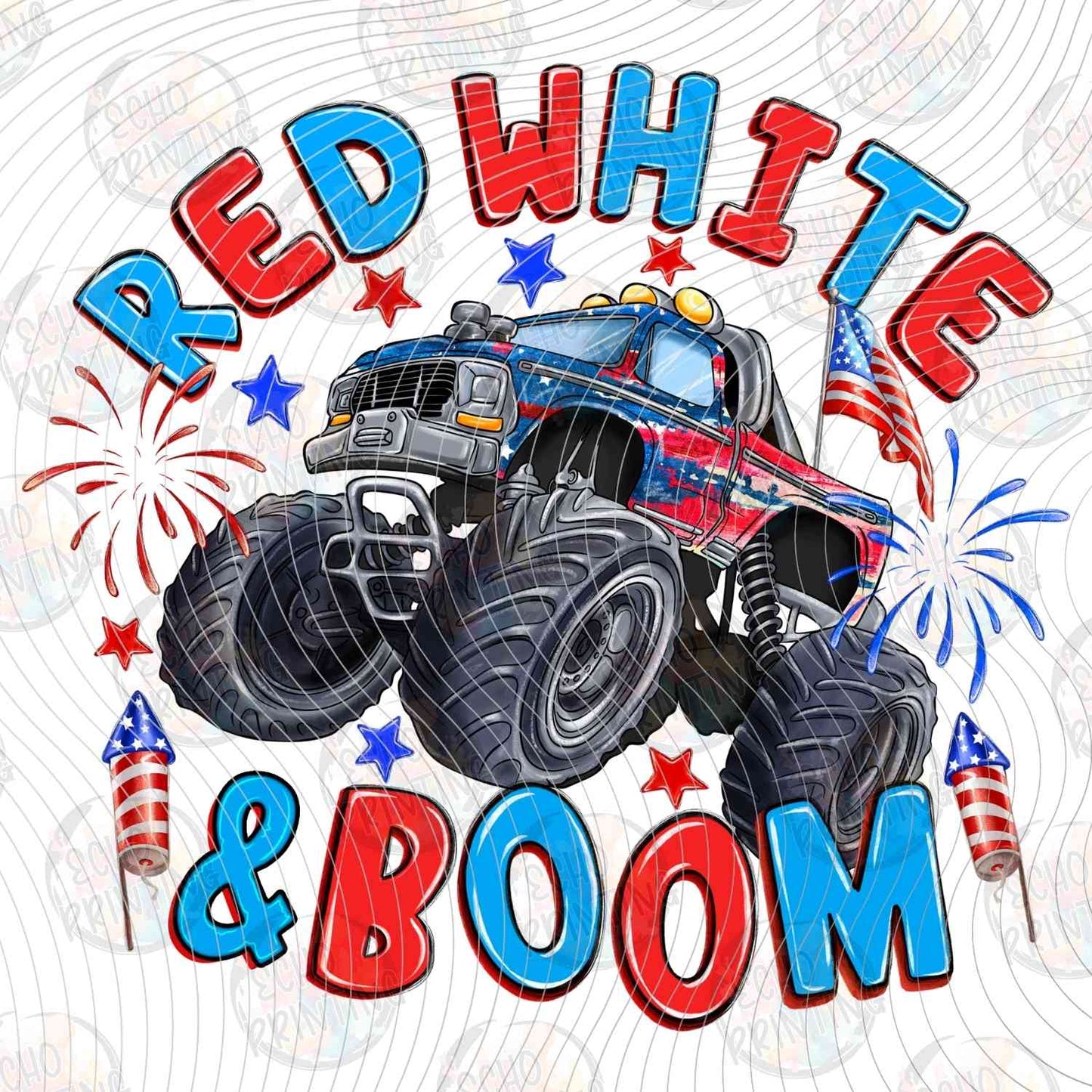 FOJG 697 - RED WHITE AND BOOM TRUCK