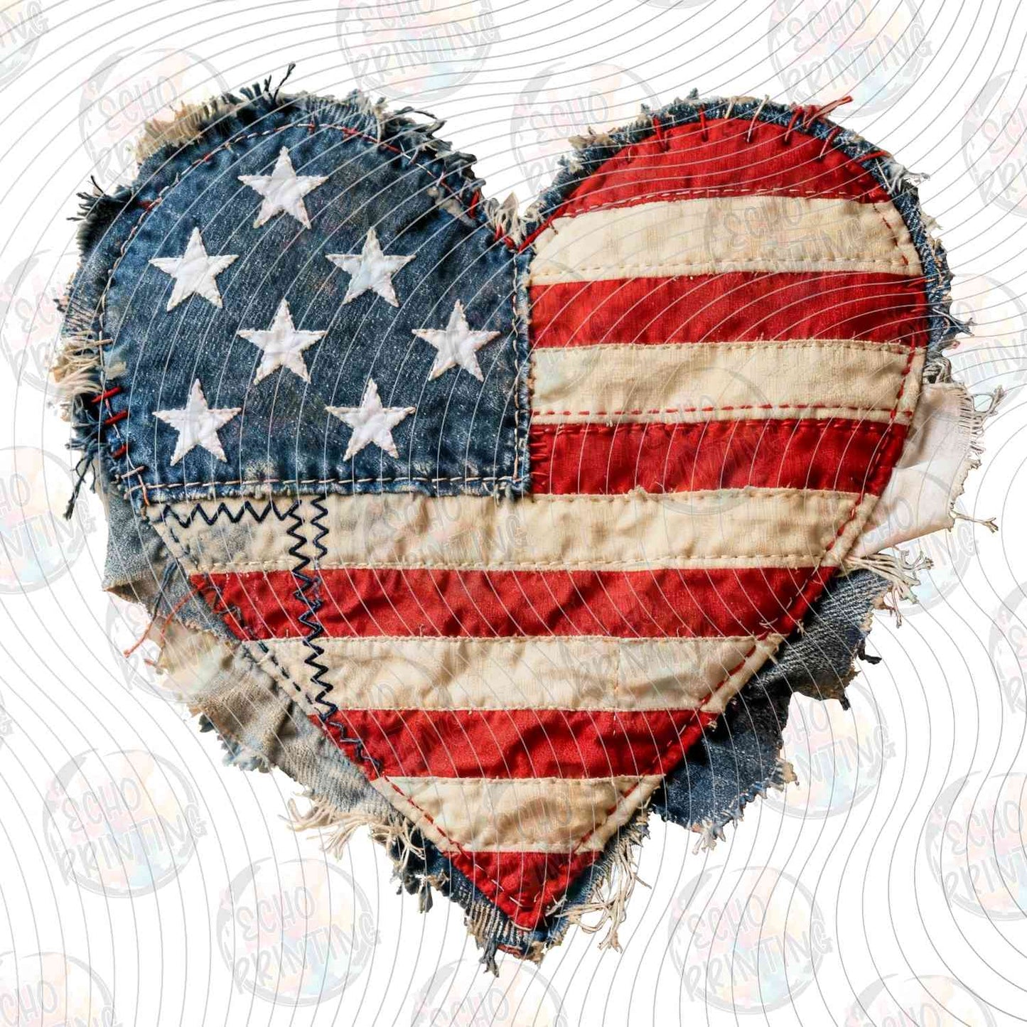 FOJG 764 - PATRIOTIC FLAG HEART
