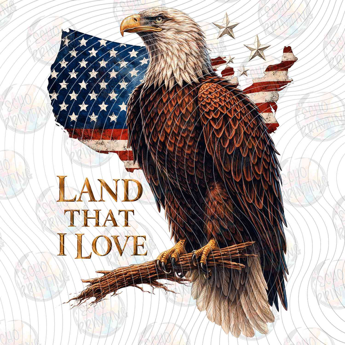 FOJG 786 - LAND THAT I LOVE EAGLE AND FLAG