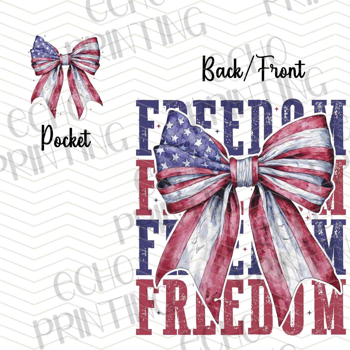 FOJG 78 - FREEDOM BOW TYPOGRAPHY **POCKET SOLD SEPERATELY**