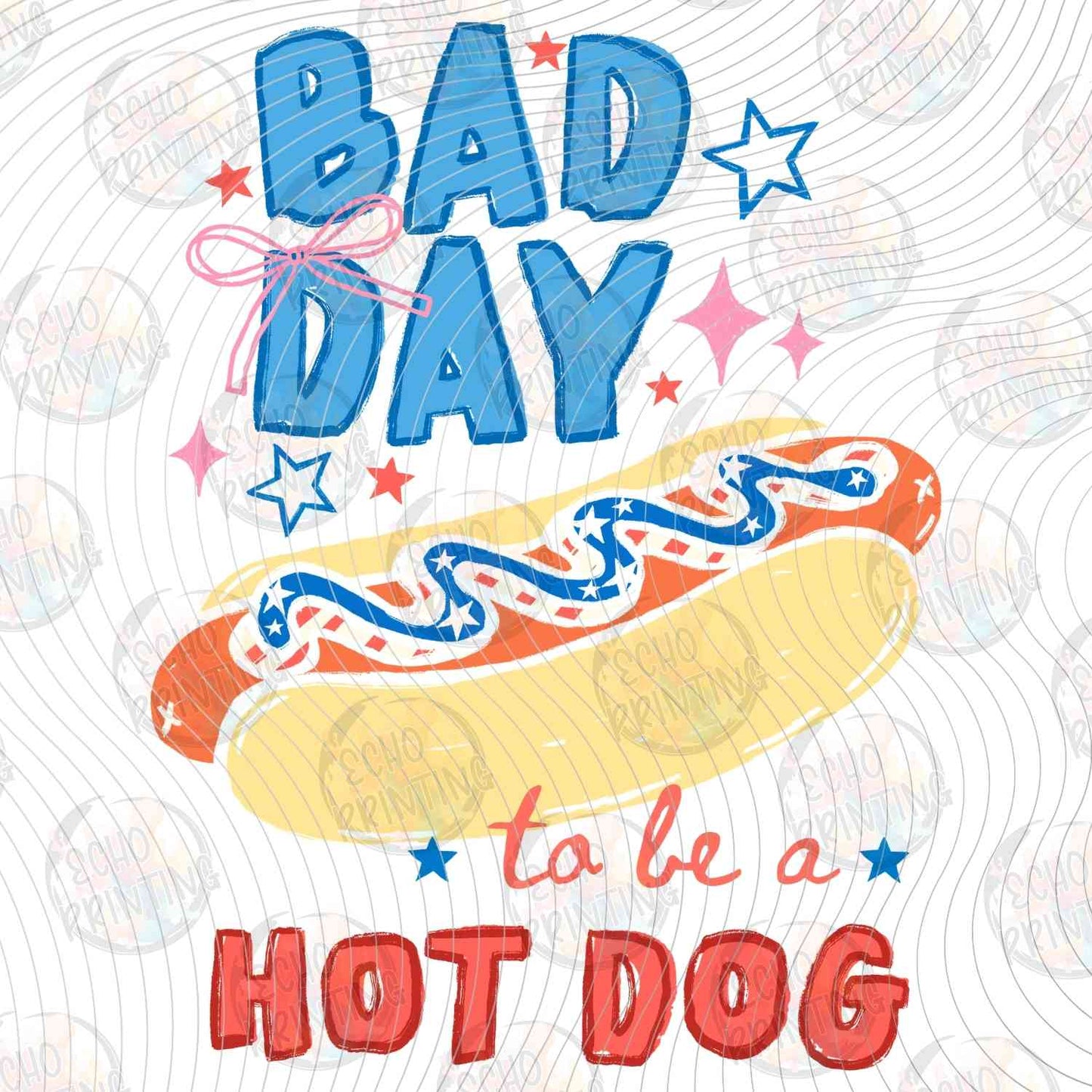 FOJG 793 - BAD DAY TO BE A HOT DOG PATRIOTIC HOT DOG