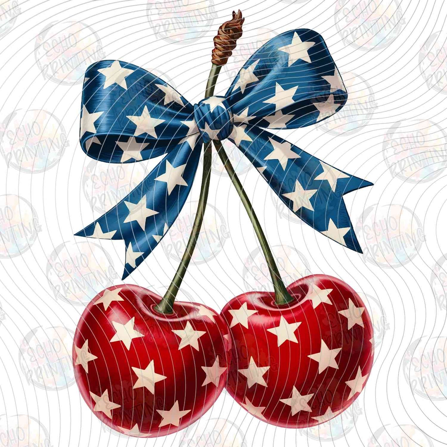 FOJG 795 - PATRIOTIC CHERRIES WITH BOW