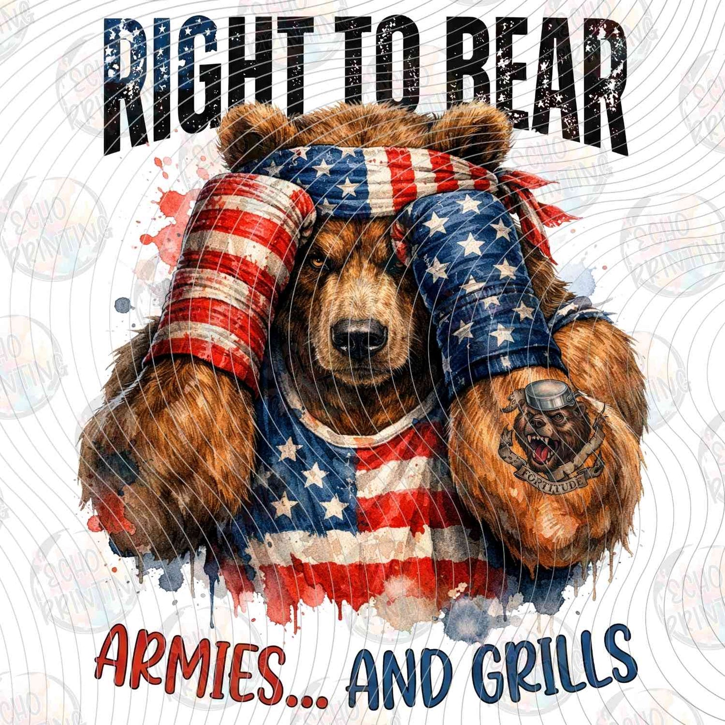 FOJG 813 - RIGHT TO BEAR ARMIES AND GRILLS MUSCLE BEAR