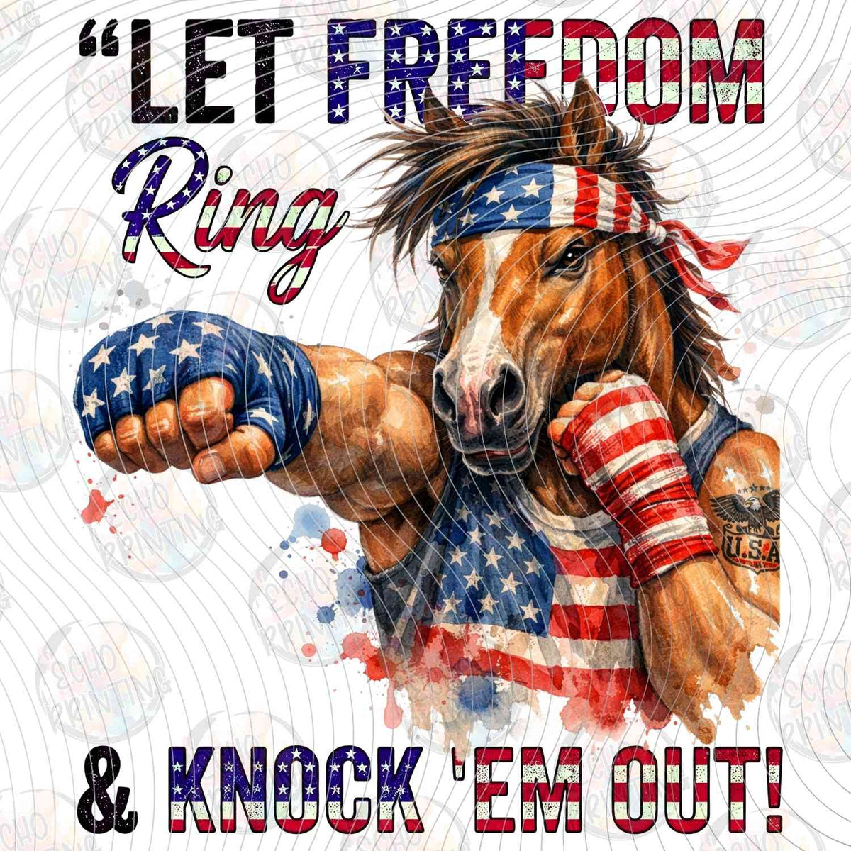 FOJG 820 - LET FREEDOM RING KNOCK EM OUT MUSCLE HORSE