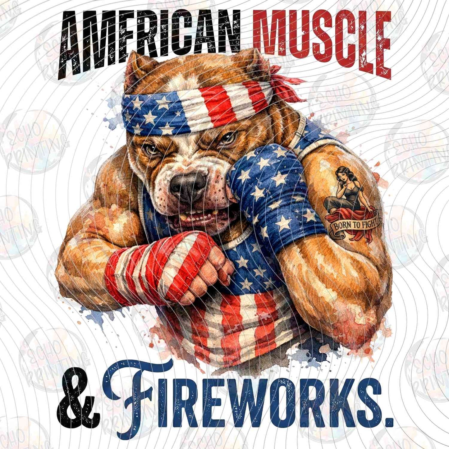 FOJG 828 - AMERICAN MUSCLE AND FIREWORKS MUSCLE PITBULL