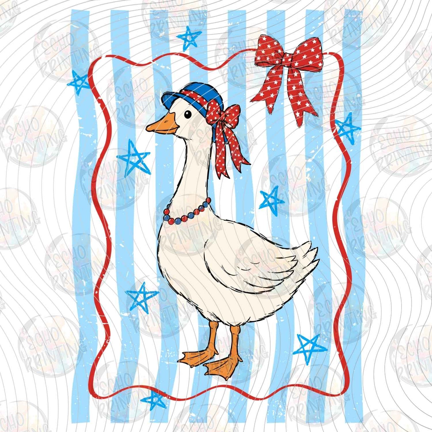 FOJG 876 - PATRIOTIC GOOSE BOW