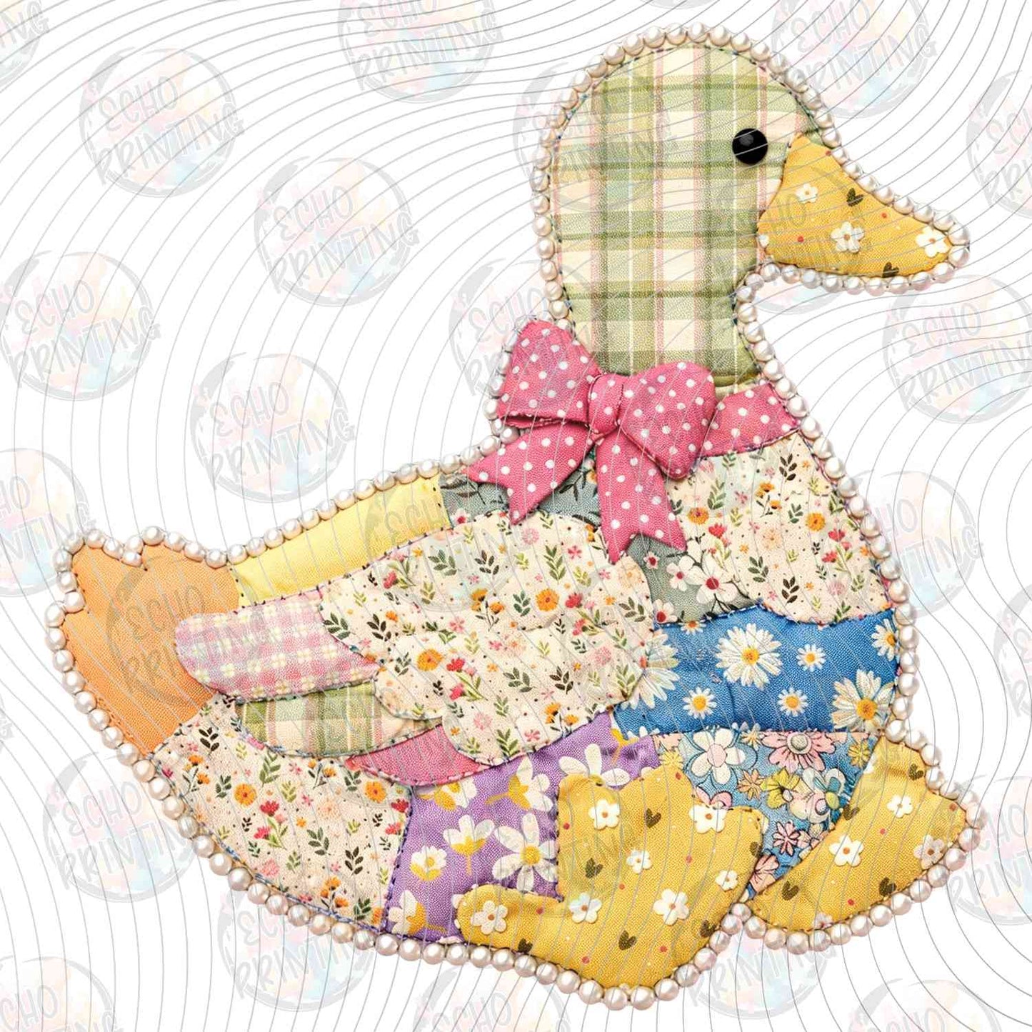FRMG 148 - QUILTED DUCK WITH PINK BOW