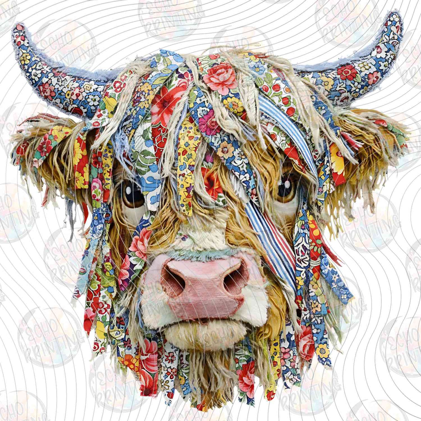FRMG 150 - FLORAL HIGHLAND COW HEAD