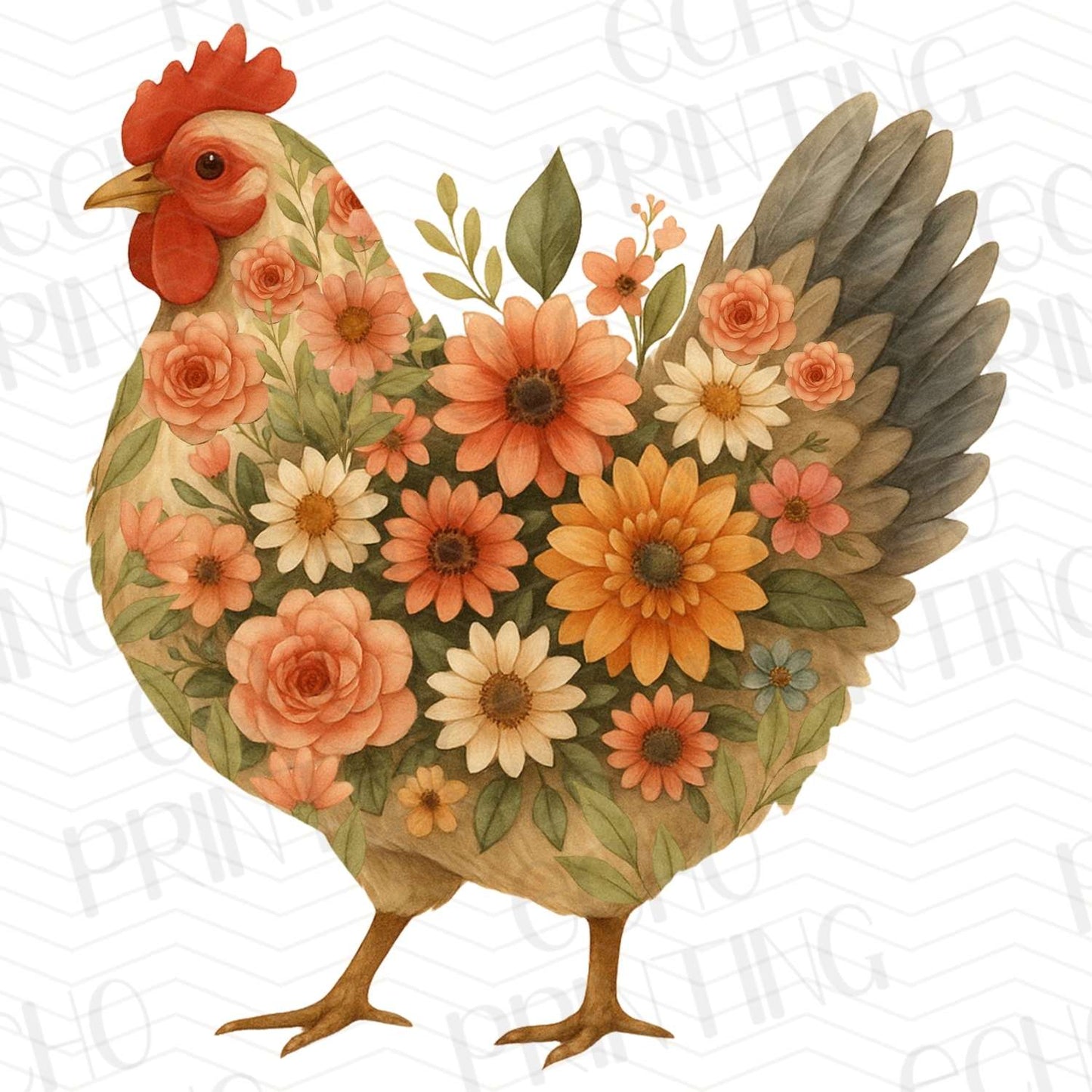 FRMG 12 – FLORAL HEN ART