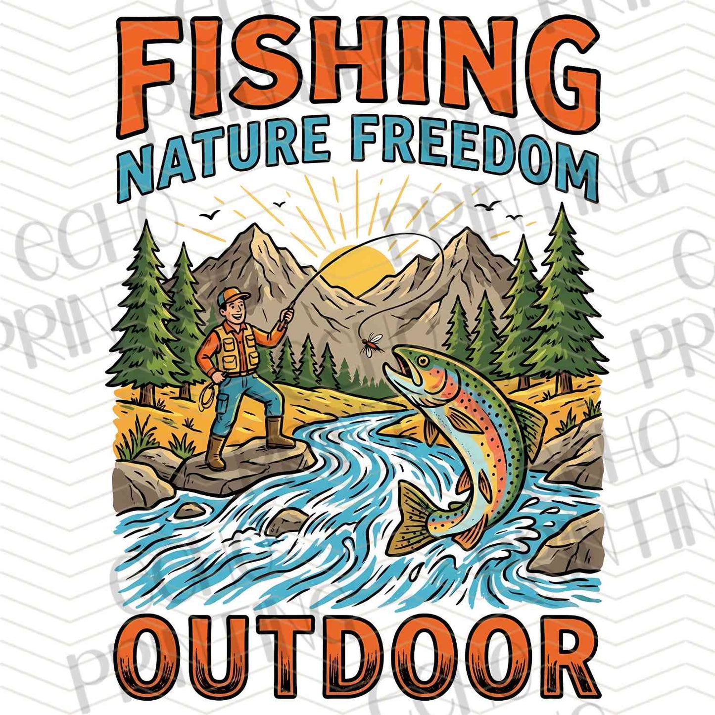 FSHT 298 - FISHING NATURE FREEDOM OUTDOOR