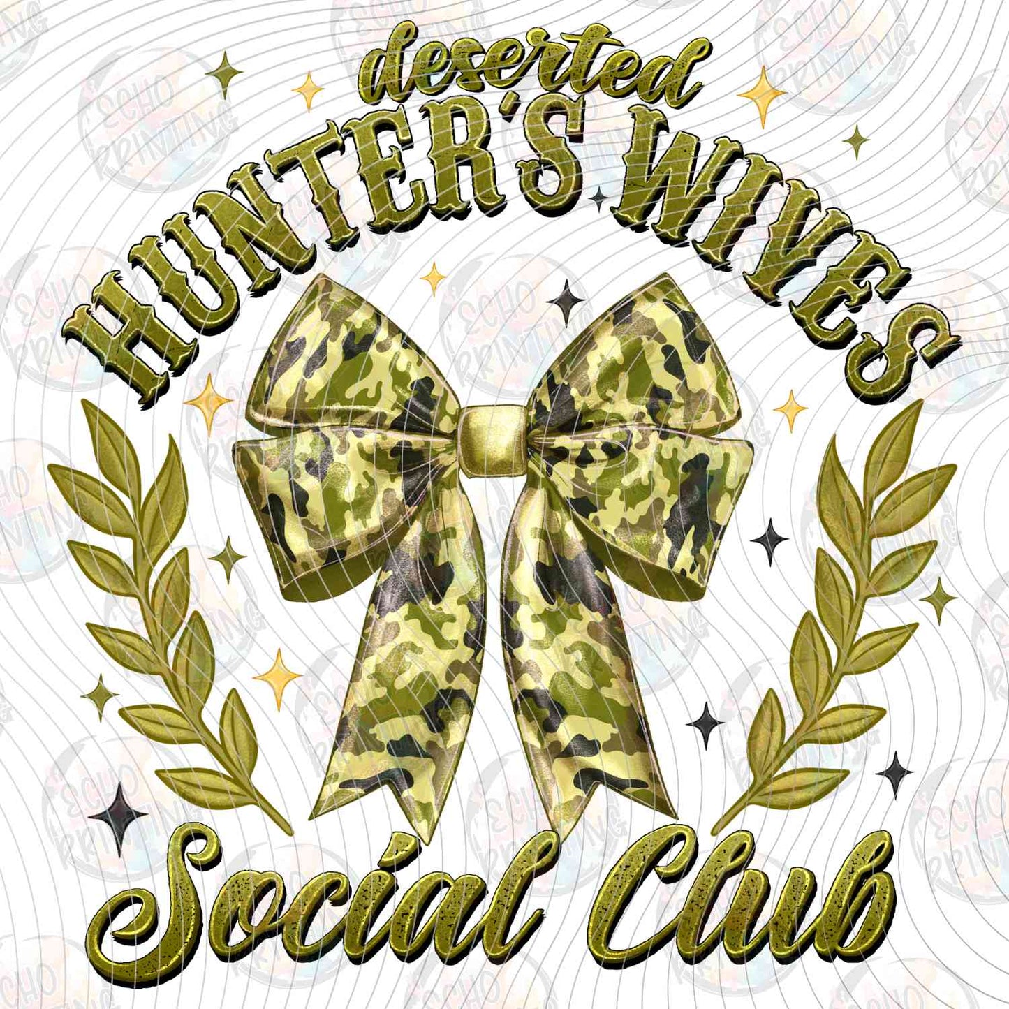 FSHT 304 - HUNTERS WIVES SOCIAL CLUB CAMO BOW