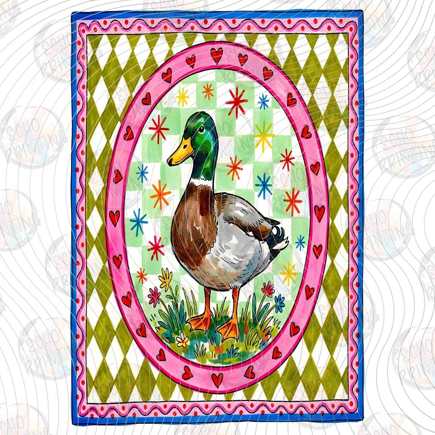 FSHT 319 - MALLARD DUCK IN ARGYLE FRAME