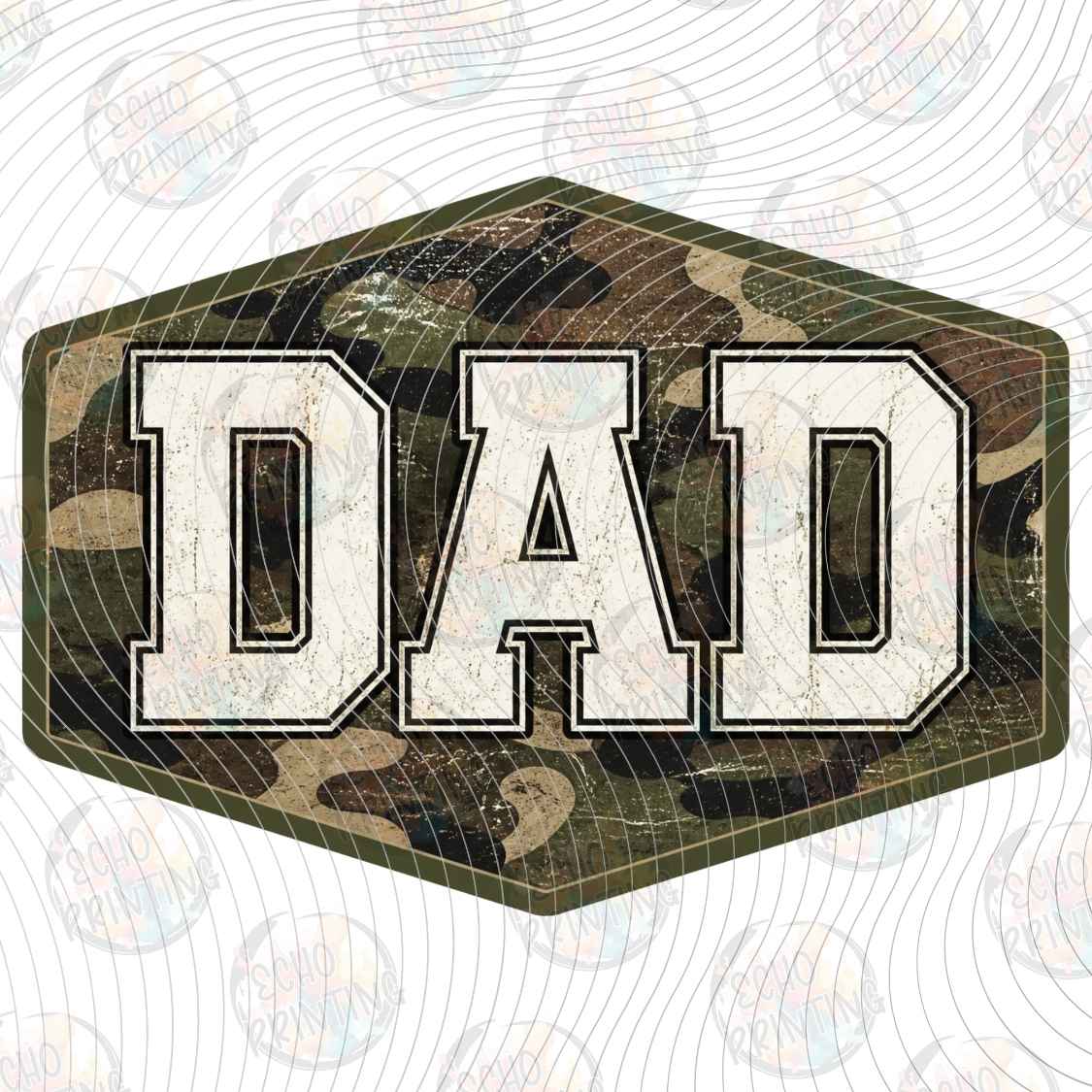 FSHT 389 - DAD CAMO BADGE