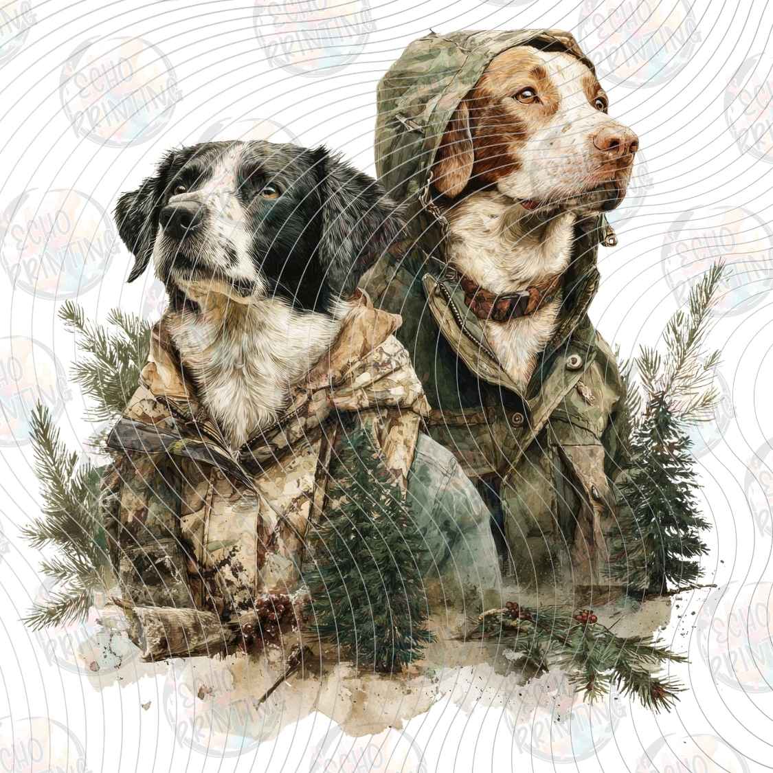 FSHT 577 - HUNTING DOG PAIR