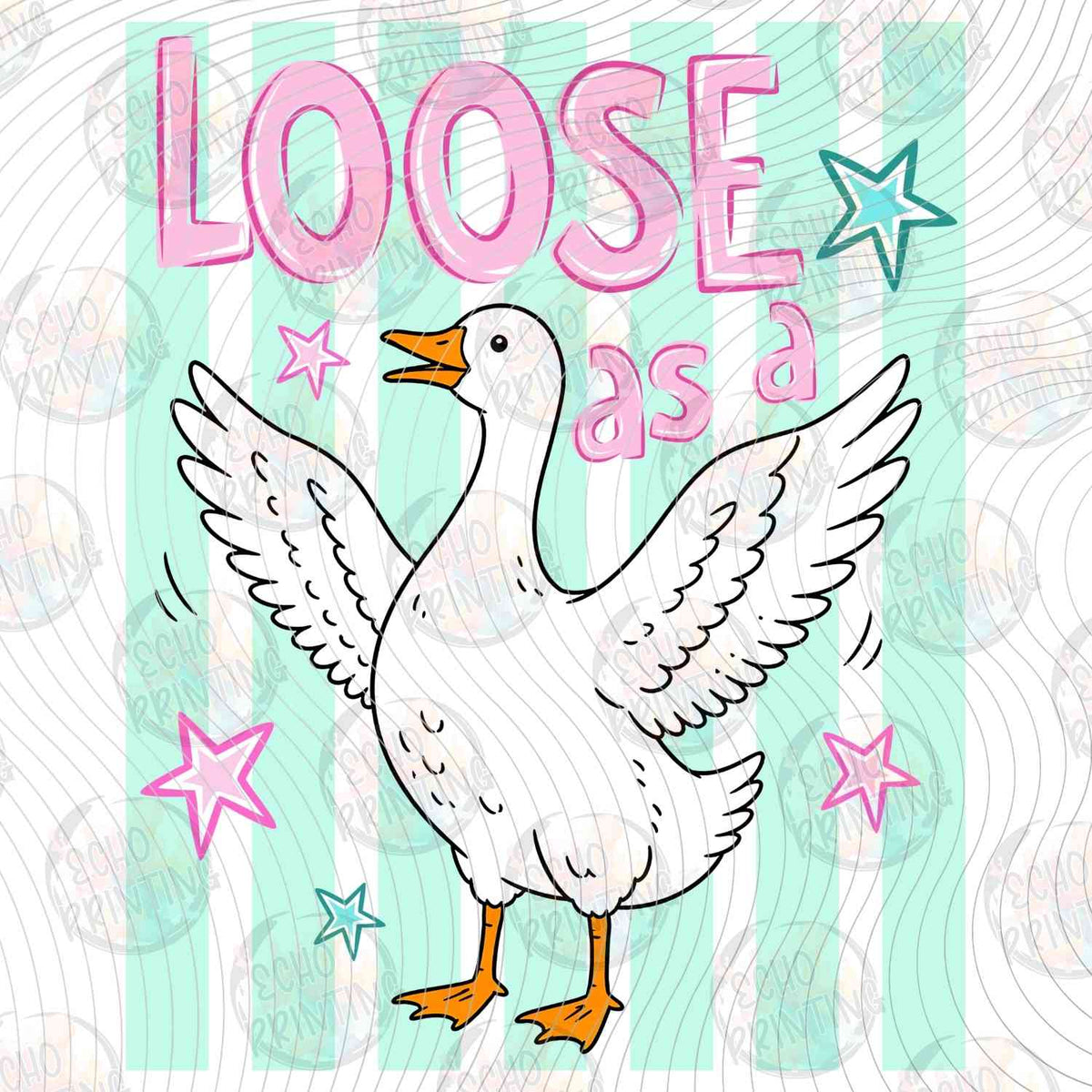 FSSG 762 - LOOSE GOOSE WITH GREEN STRIPES