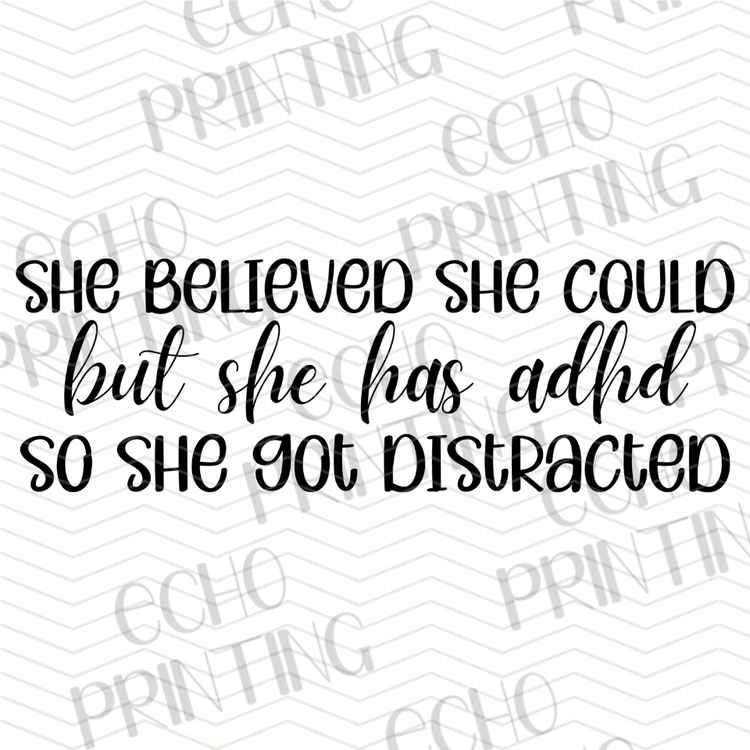 FSSG 954 - ADHD DISTRACTED FUNNY QUOTE