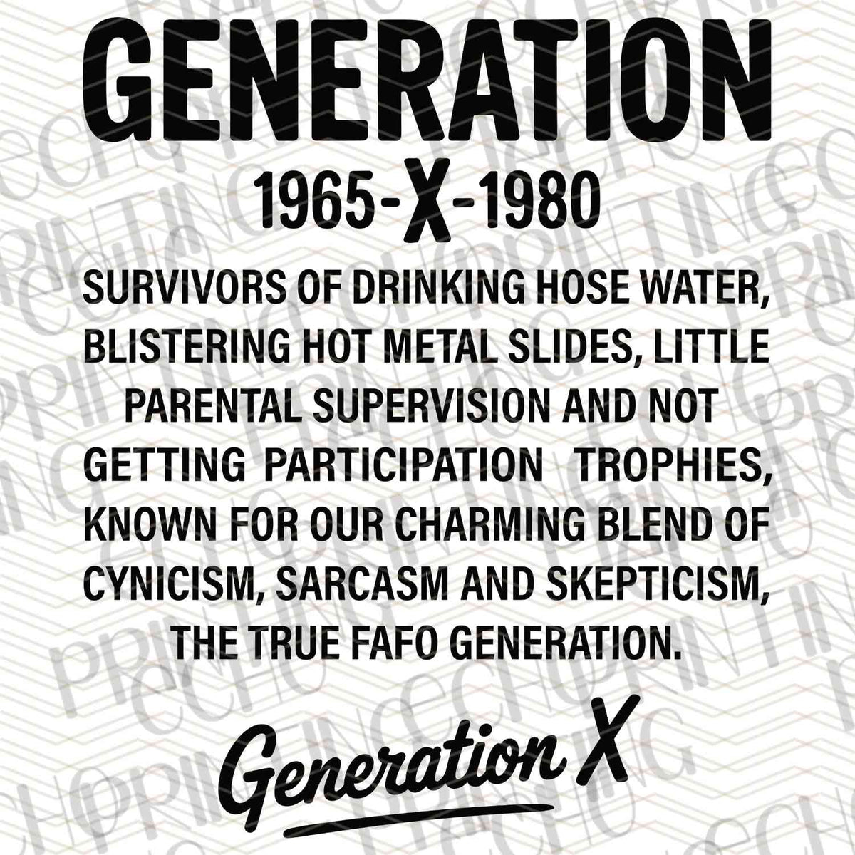 FSSG 386 - GENERATION X 1965 TO 1980 TEXT BLOCK
