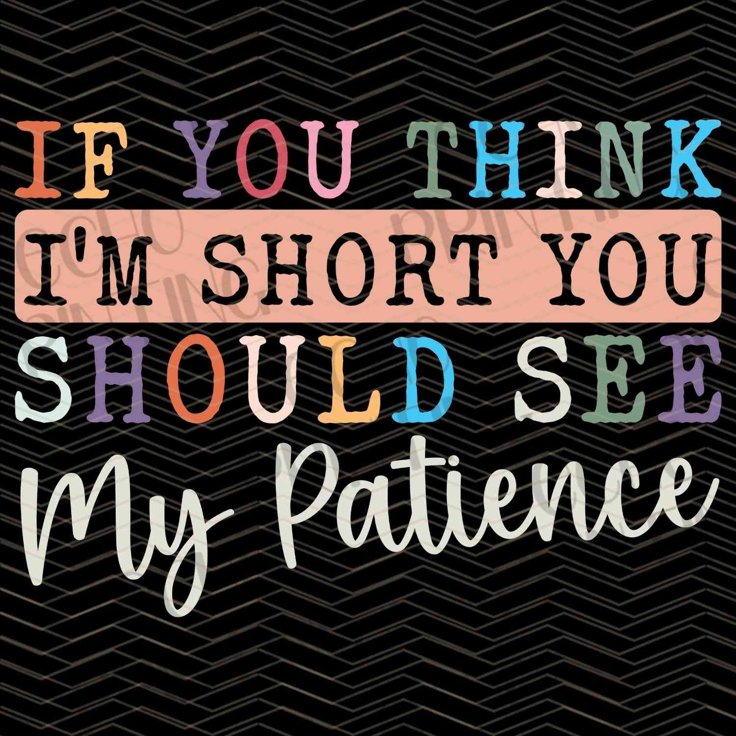 FSSG 420 - IF YOU THINK IM SHORT YOU SHOULD SEE MY PATIENCE
