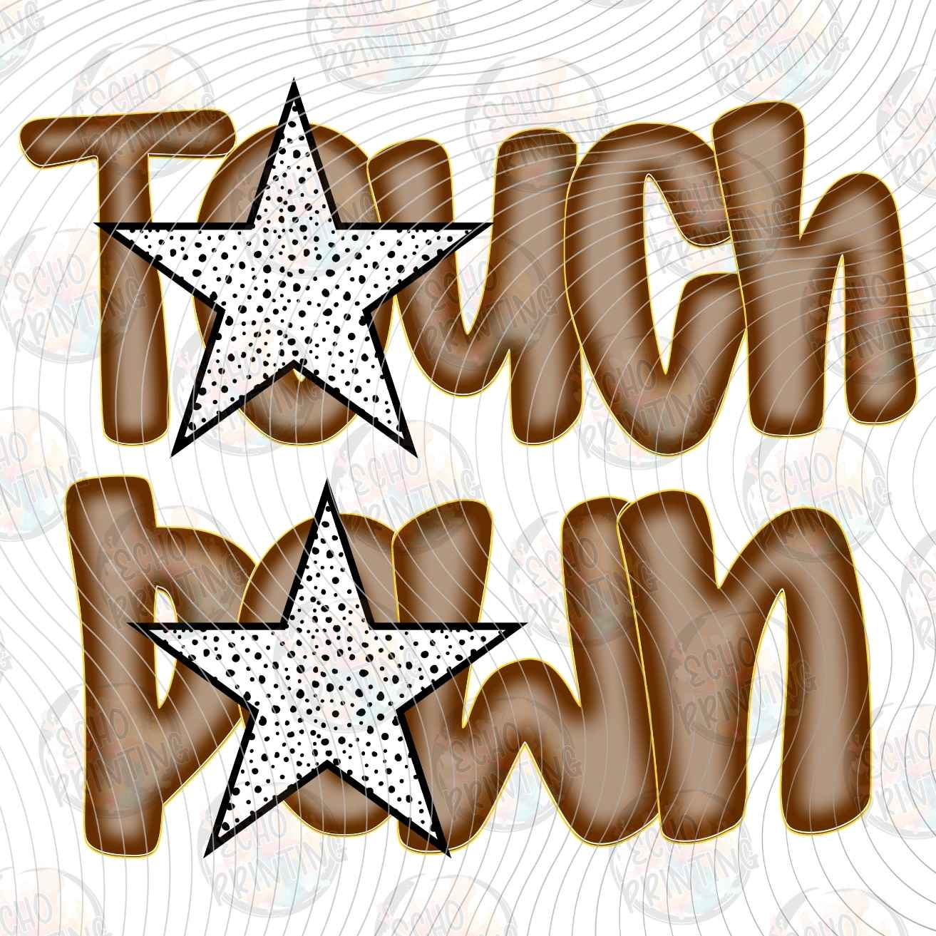 FTBG 223 - TOUCHDOWN STAR LETTERING