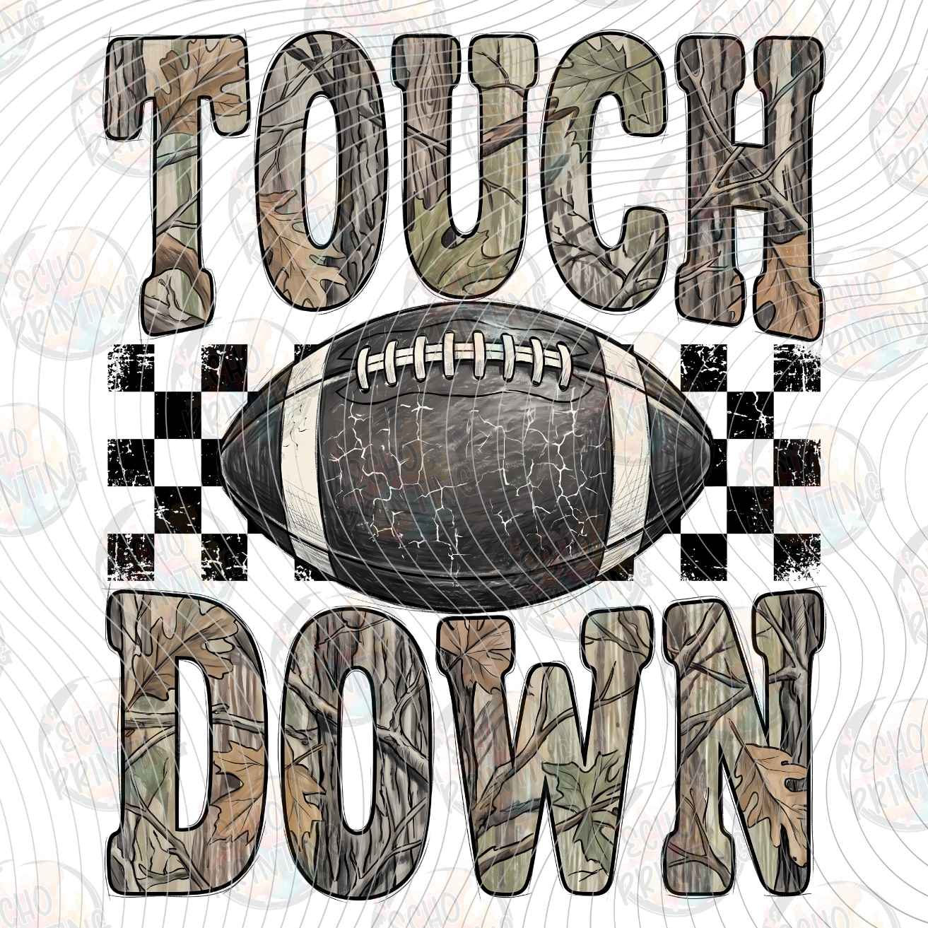 FTBG 224 - TOUCHDOWN CHECKERBOARD FOOTBALL