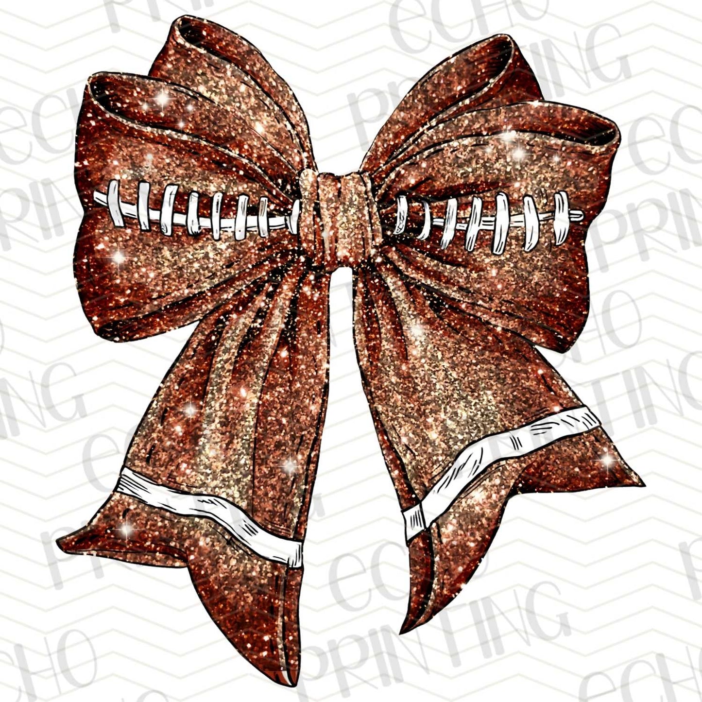 FTBG 119 - GLITTER FOOTBALL BOW SIMPLE