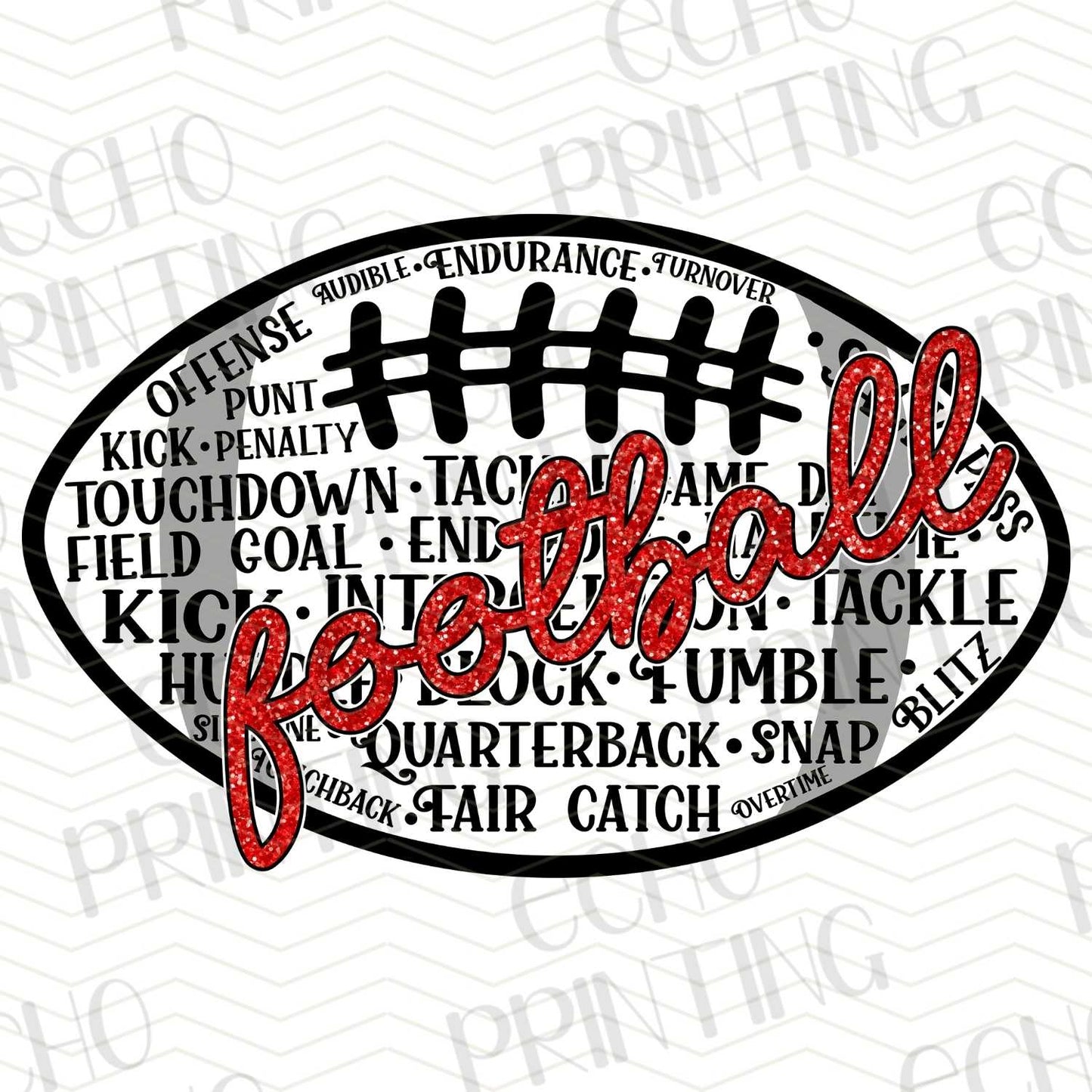 FTBG 128 - FOOTBALL WORD COLLAGE