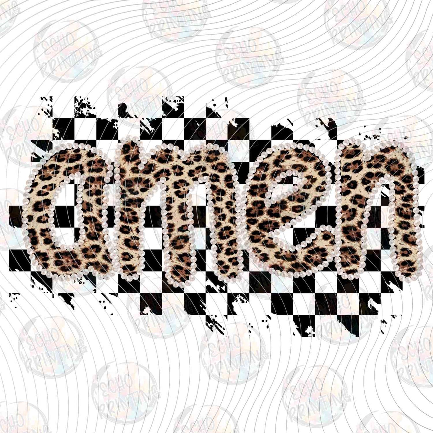 FTHG 1065 - AMEN CHECKERED LEOPARD PRINT