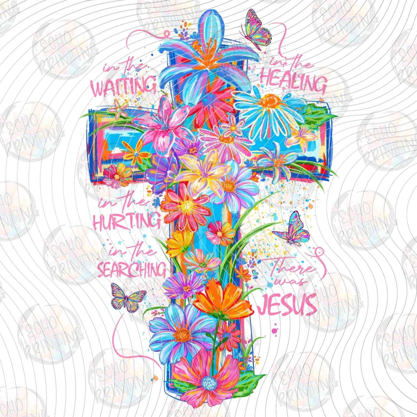 FTHG 1080 - VIBRANT FLORAL FAITH CROSS
