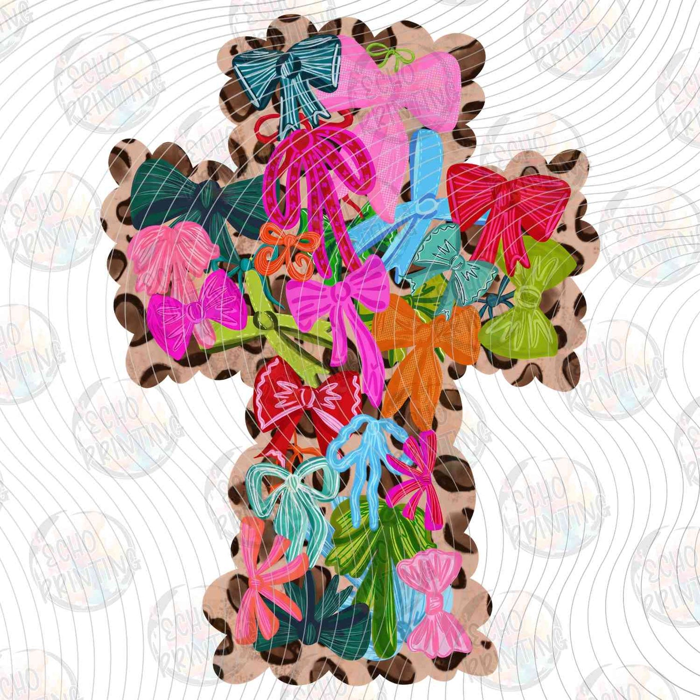 FTHG 1098 - COLORFUL LEOPARD PRINT CROSS