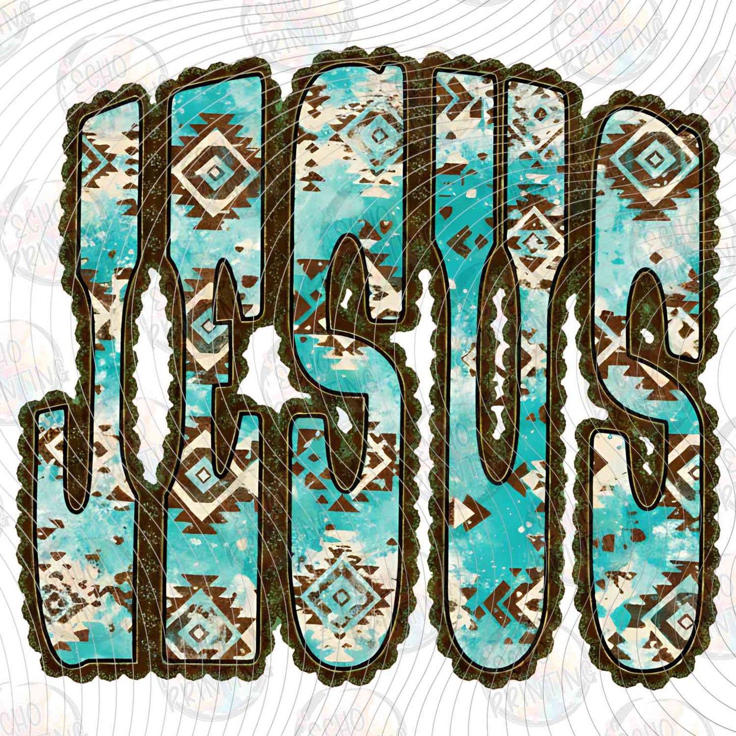 FTHG 1101 - JESUS COWHIDE LEOPARD LETTERS