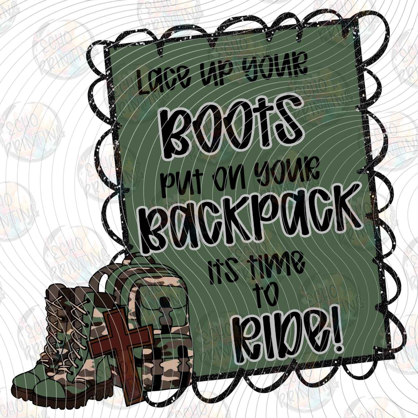 FTHG 1167 - BOOTS AND BACKPACK