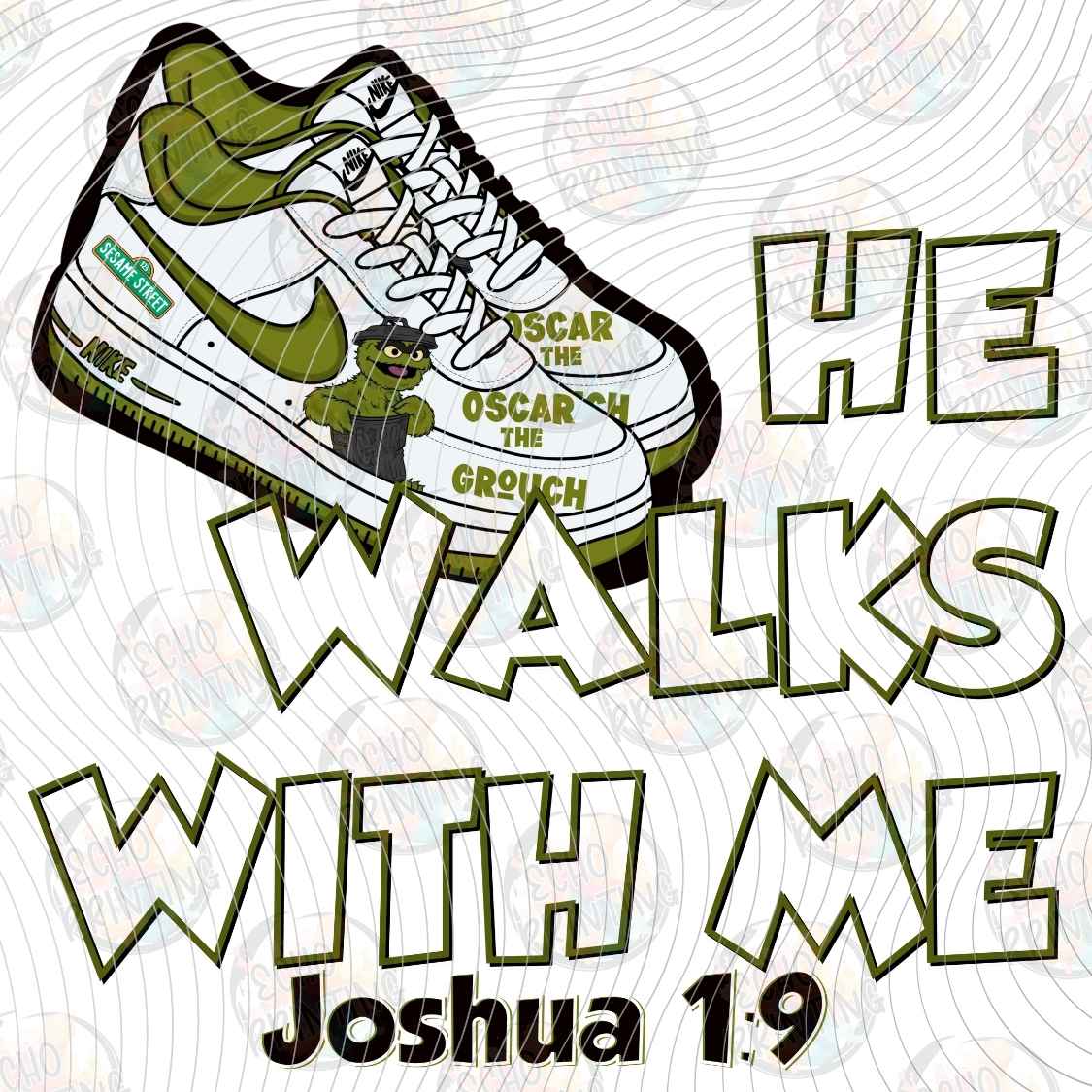 FTHG 1750 - HE WALKS WITH ME OLIVE SHOES