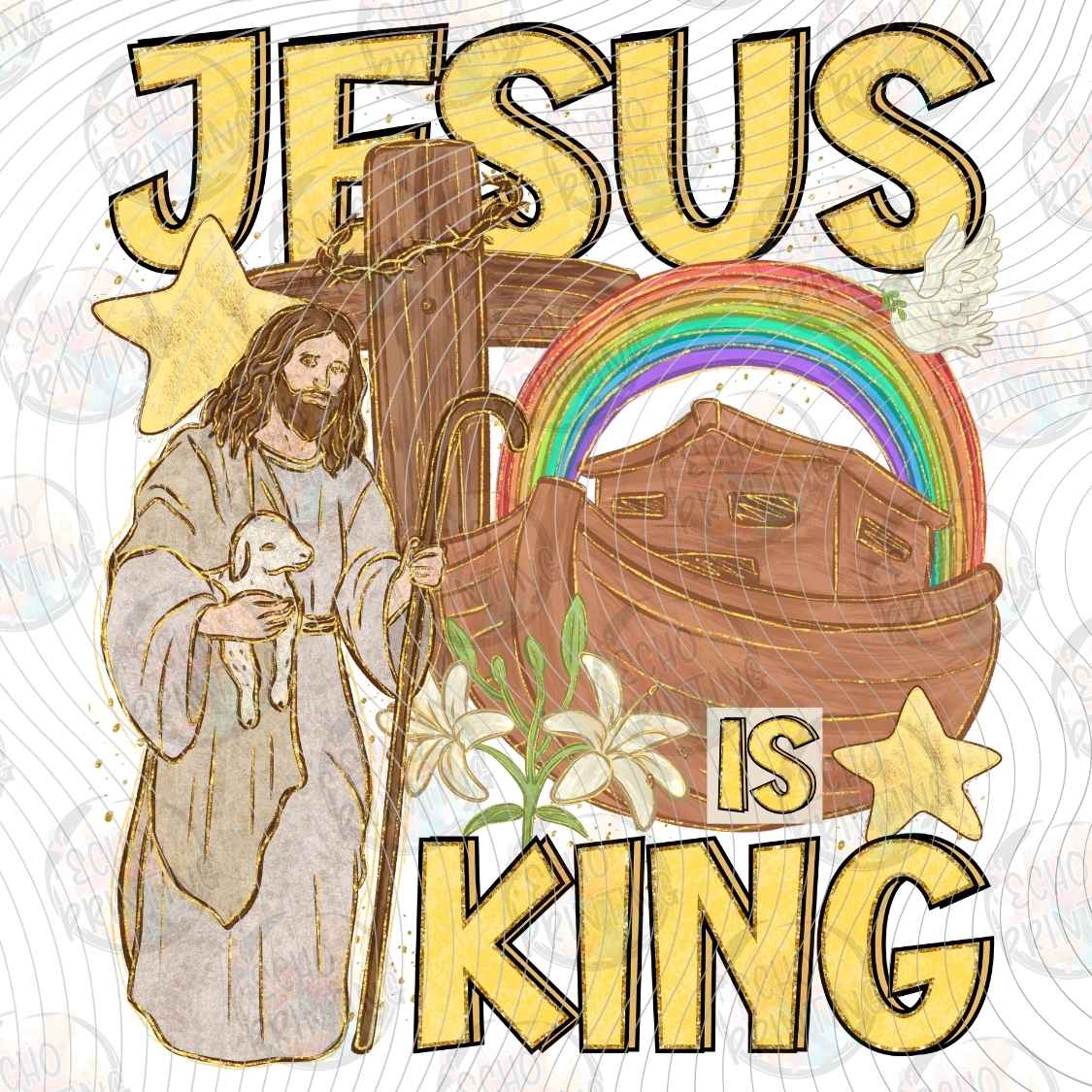 FTHG 1751 - JESUS IS KING RAINBOW