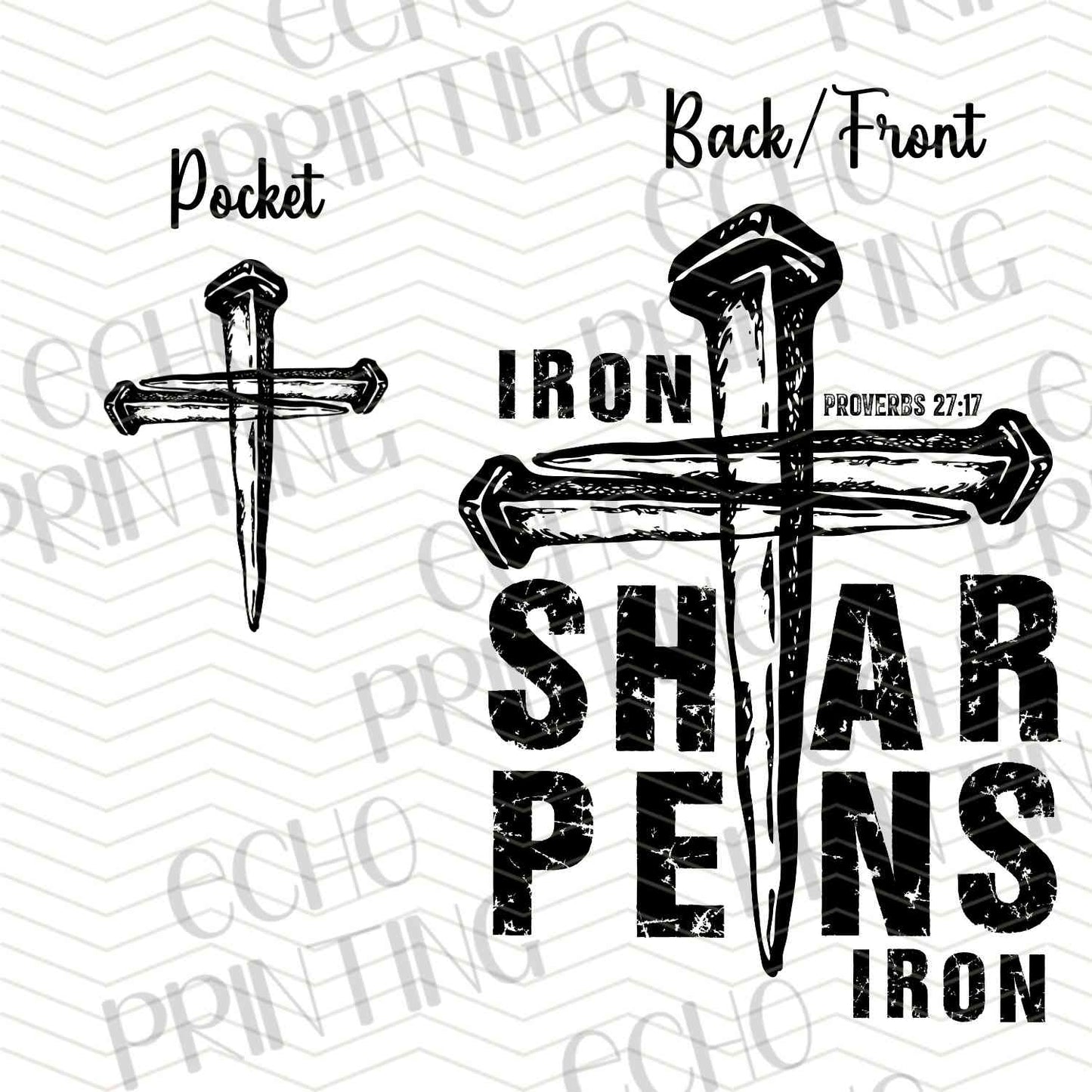FTHG 792 - SHARPENS IRON | POCKET & BACK SOLD SEPERATELY