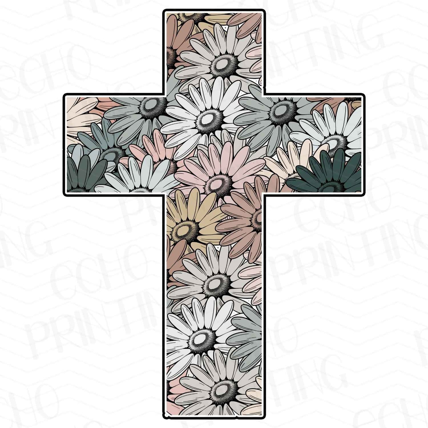 FTHG 195 - FLORAL PATTERN CROSS