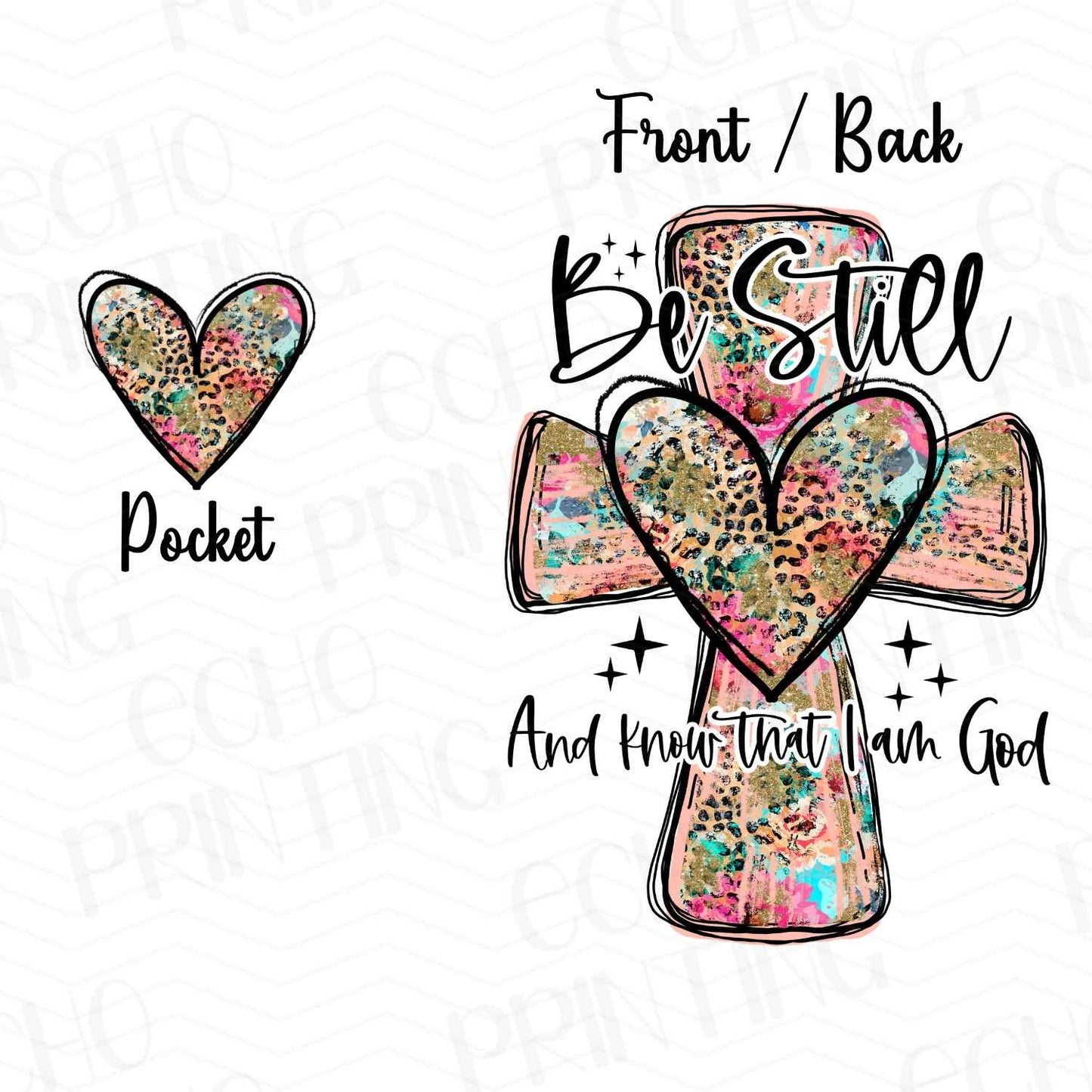 FTHG 206 - BE STILL BLACK | POCKET & BACK SOLD SEPERATELY