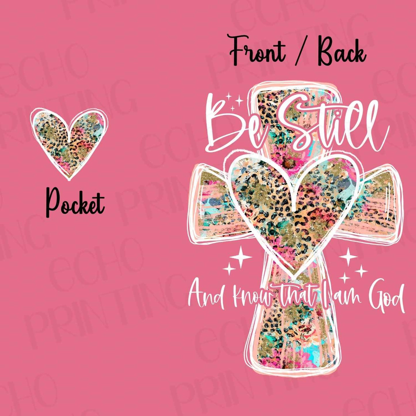 FTHG 207 - BE STILL WHITE | POCKET & BACK SOLD SEPERATELY